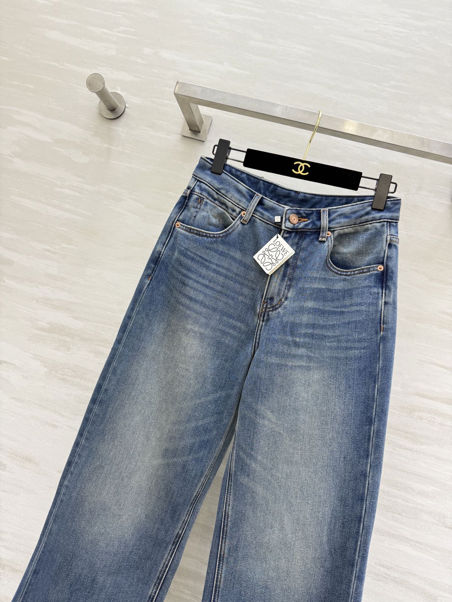 #Loew♡新款 加绒直筒牛仔裤 高品质定制 现货首发size：26/27/28/29/30（28码腰围