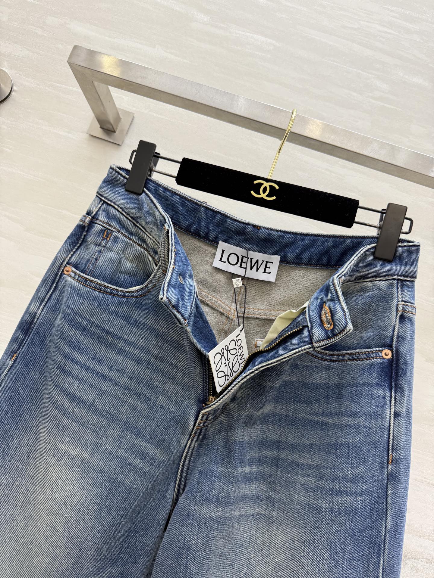 #Loew♡新款 加绒直筒牛仔裤 高品质定制 现货首发size：26/27/28/29/30（28码腰围