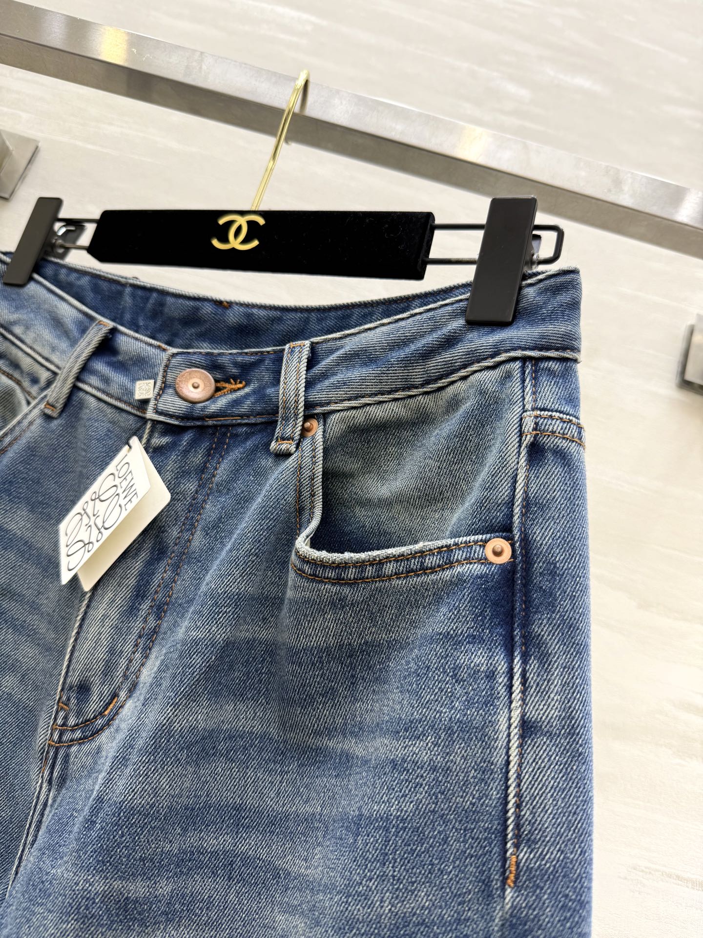 #Loew♡新款 加绒直筒牛仔裤 高品质定制 现货首发size：26/27/28/29/30（28码腰围