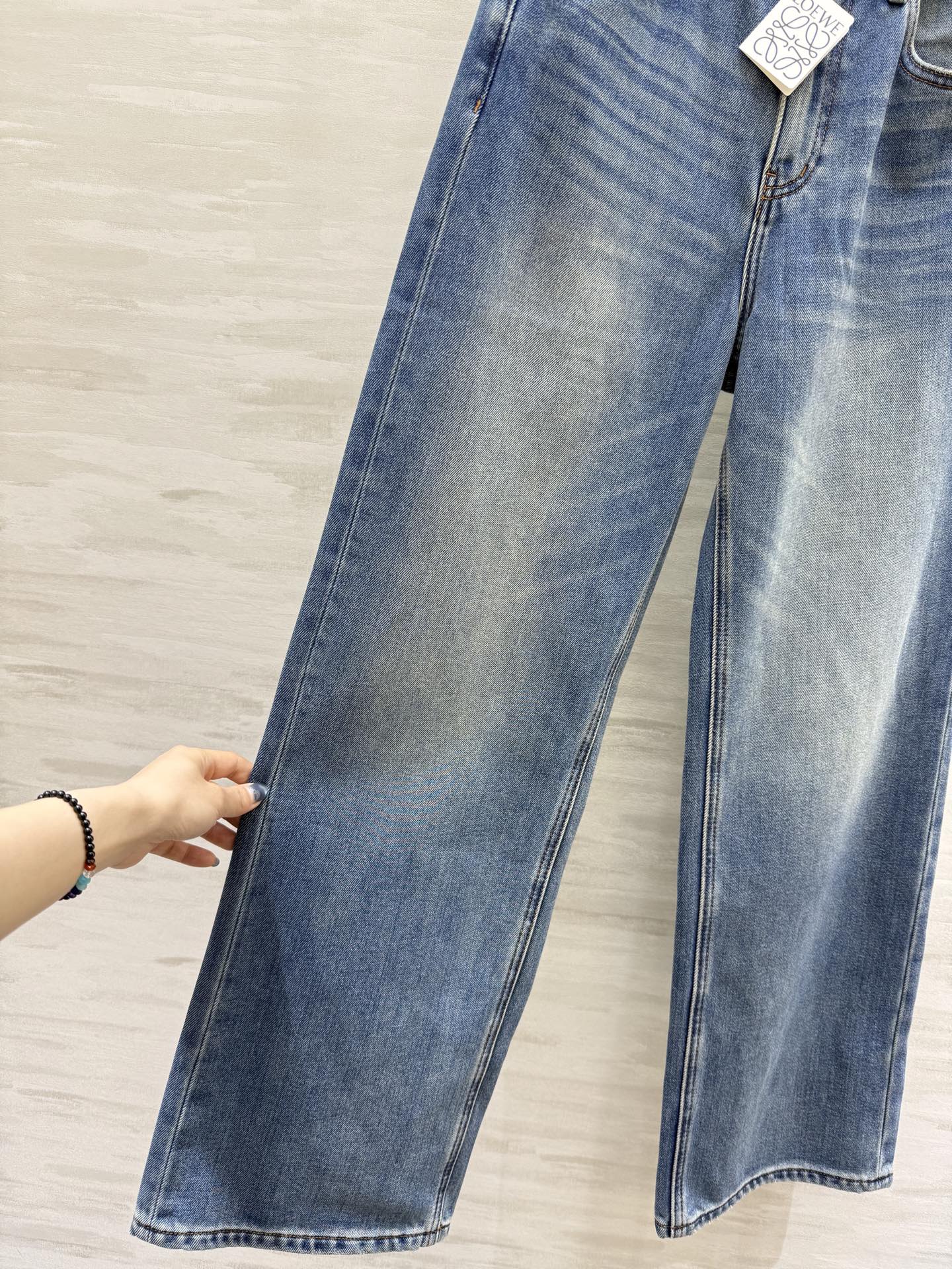 #Loew♡新款 加绒直筒牛仔裤 高品质定制 现货首发size：26/27/28/29/30（28码腰围