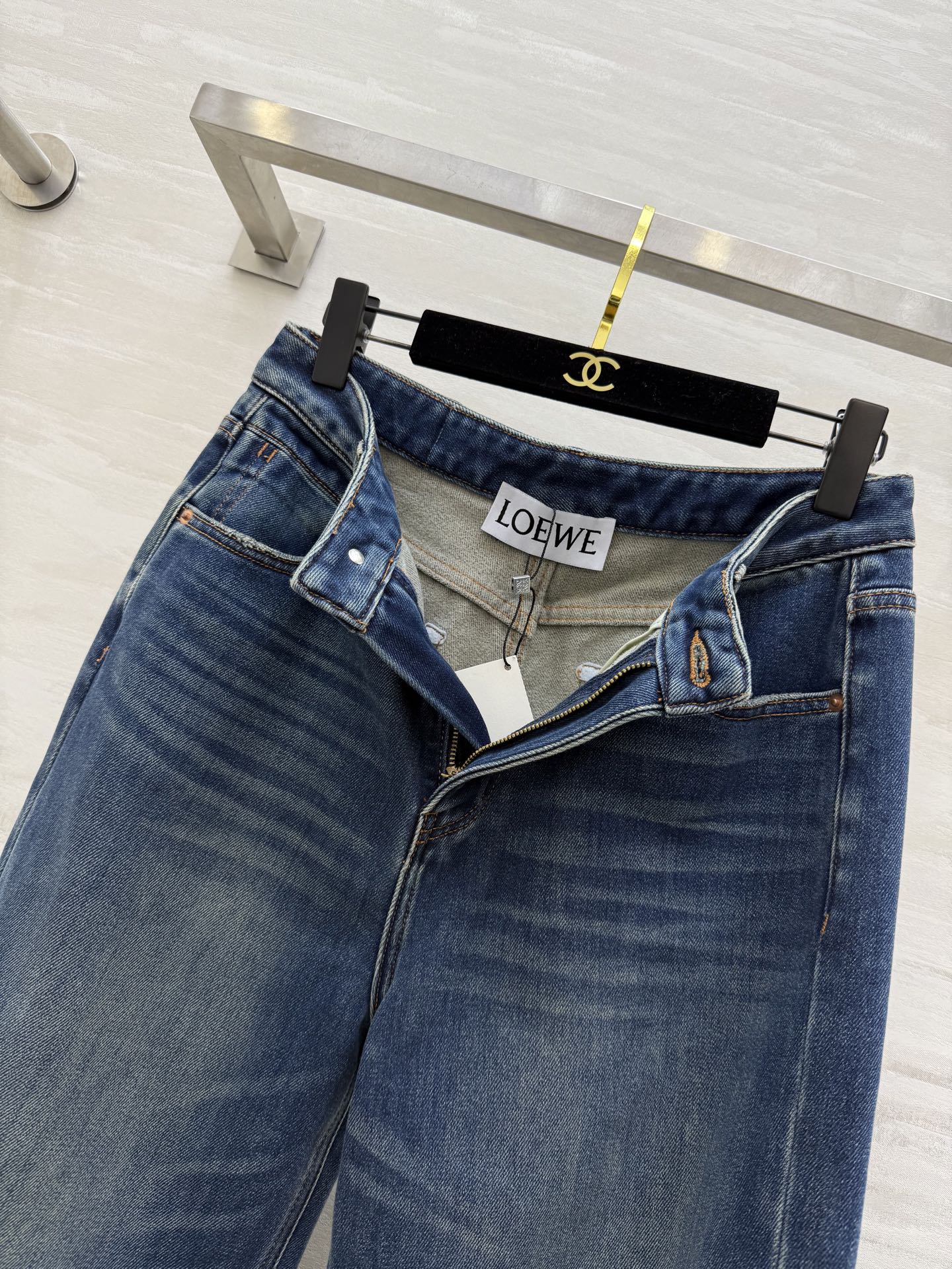 #Loew♡新款 加绒直筒牛仔裤 高品质定制 现货首发size：26/27/28/29/30（28码腰围