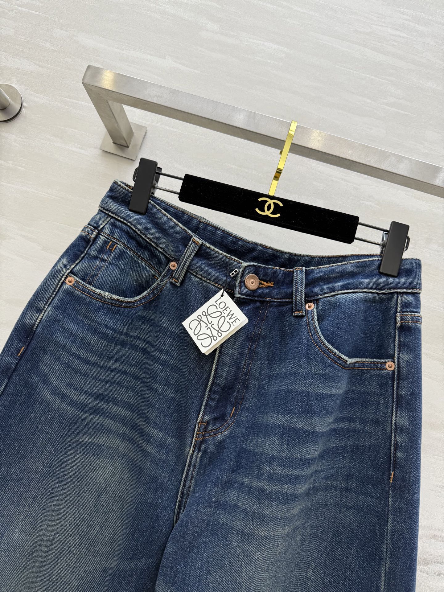 #Loew♡新款 加绒直筒牛仔裤 高品质定制 现货首发size：26/27/28/29/30（28码腰围