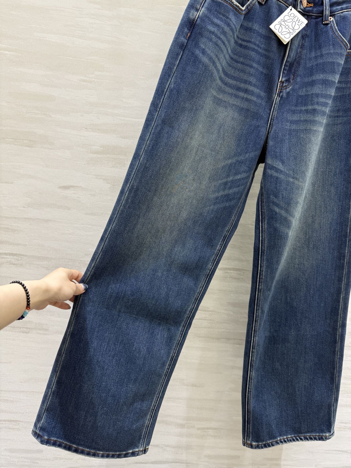 #Loew♡新款 加绒直筒牛仔裤 高品质定制 现货首发size：26/27/28/29/30（28码腰围