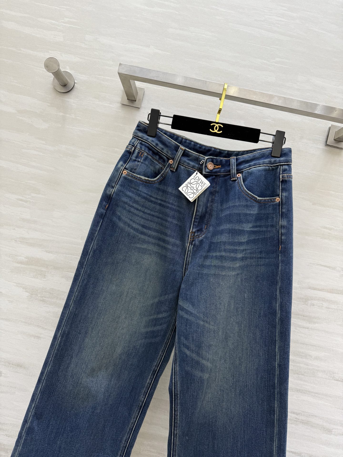 #Loew♡新款 加绒直筒牛仔裤 高品质定制 现货首发size：26/27/28/29/30（28码腰围