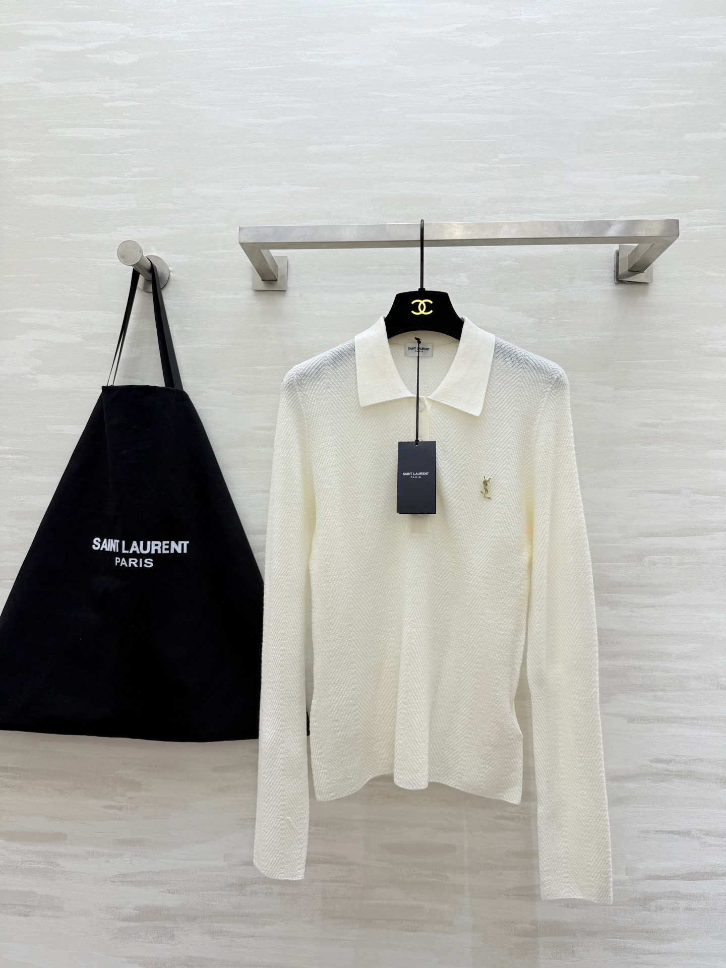 NO:666117,#ysl new merino wool lapel top, high quality customization, ready for sale, sizeS/M/L (M size bust 82, length 61), saint laurent,  19860909#ysl新款 美丽诺羊毛翻领上衣 高品质定制 现货首发sizeS/M/L（M码胸围82,衣长61）,,saint laurent, ,Women's clothing