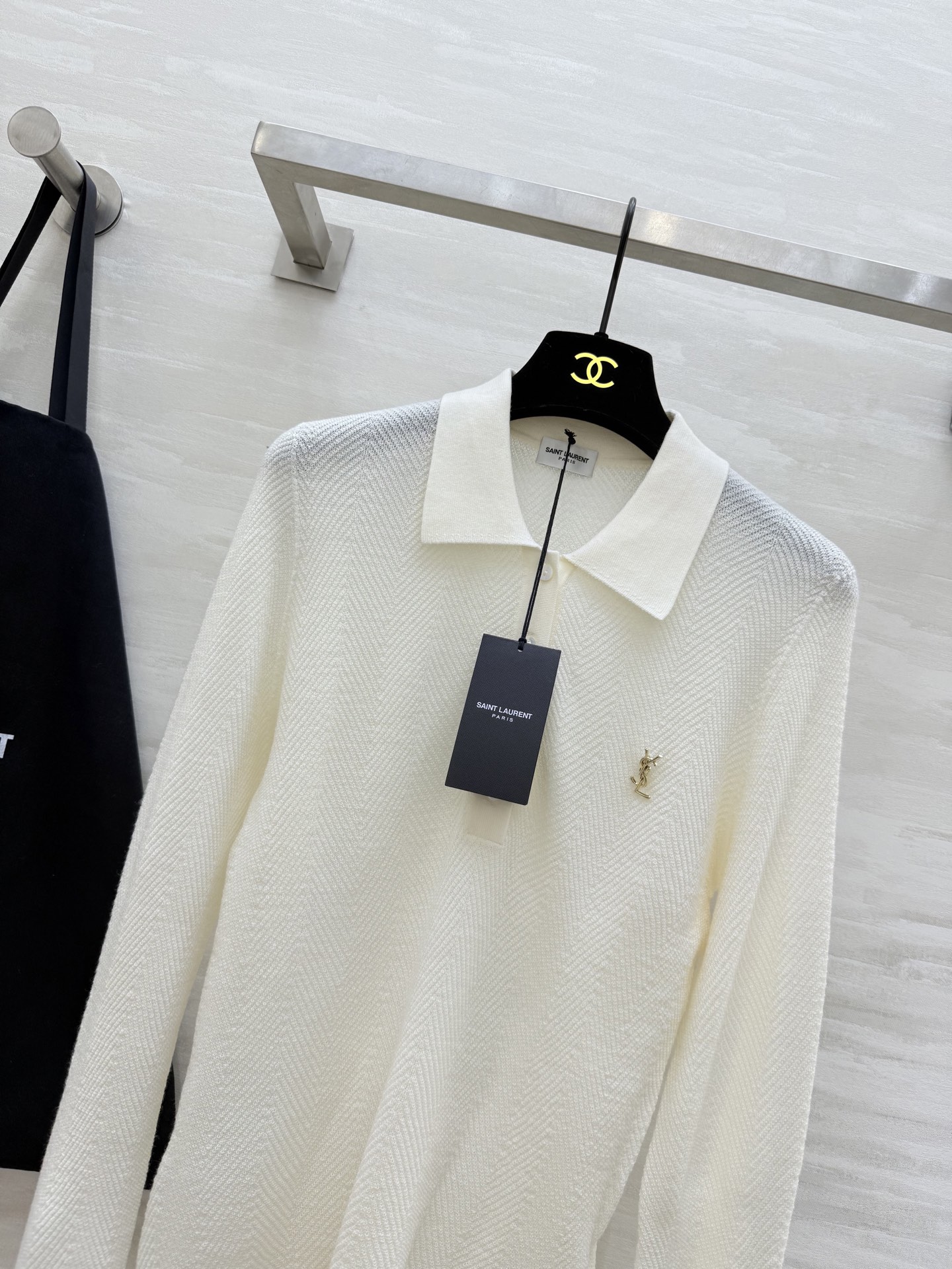 #ysl新款 美丽诺羊毛翻领上衣 高品质定制 现货首发size：S/M/L（M码胸围：82，衣长：61）