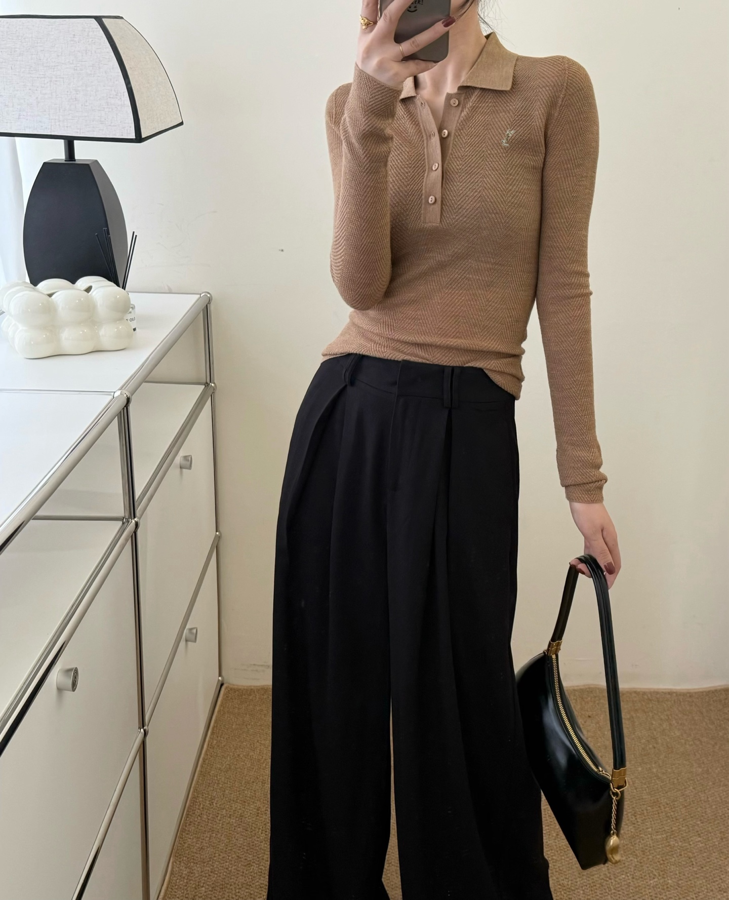 #ysl新款 美丽诺羊毛翻领上衣 高品质定制 现货首发size：S/M/L（M码胸围：82，衣长：61）