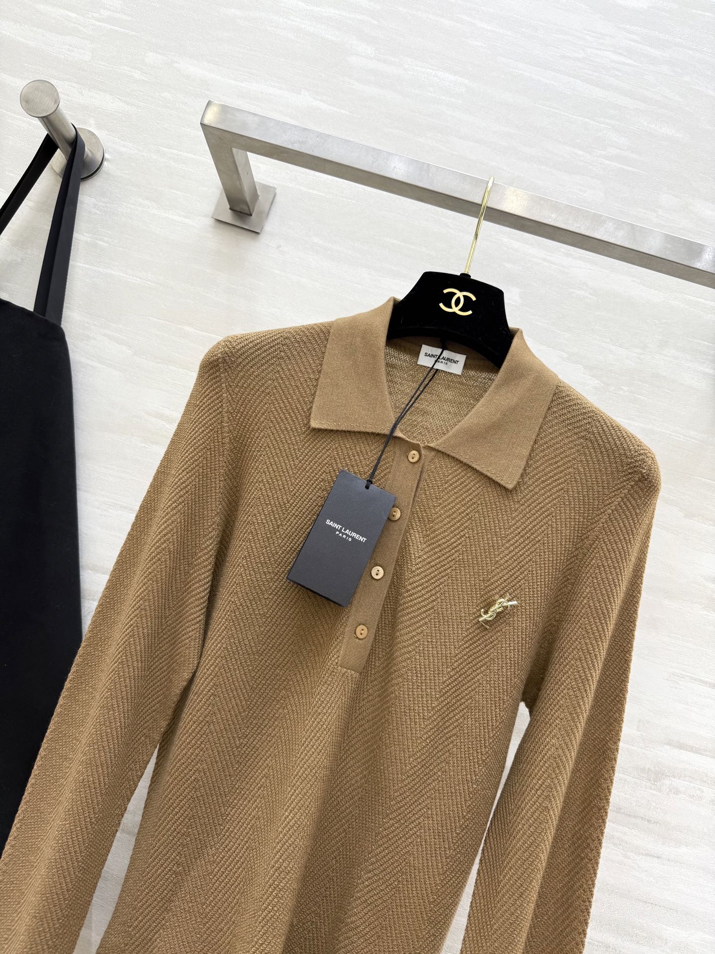#ysl新款 美丽诺羊毛翻领上衣 高品质定制 现货首发size：S/M/L（M码胸围：82，衣长：61）