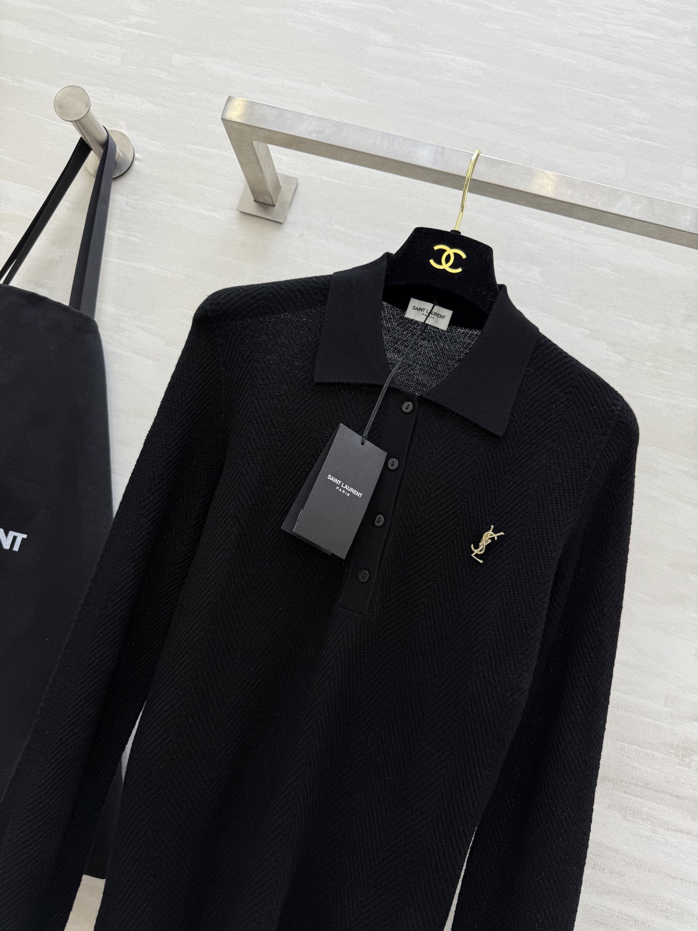 #ysl新款 美丽诺羊毛翻领上衣 高品质定制 现货首发size：S/M/L（M码胸围：82，衣长：61）