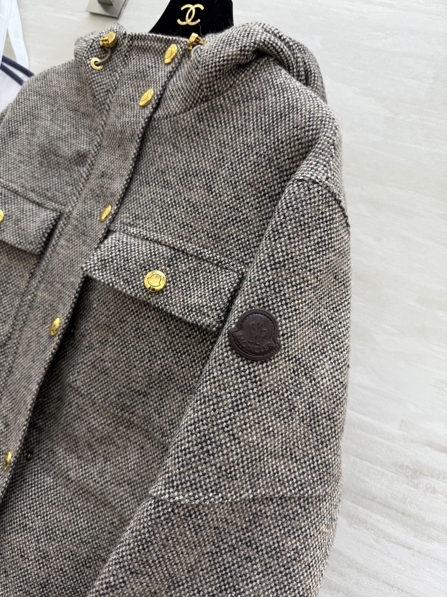 #Moncle♡²⁶早春新款 连帽收腰风衣外套 高品质定制 现货首发size：S/M/L（s码胸围：94