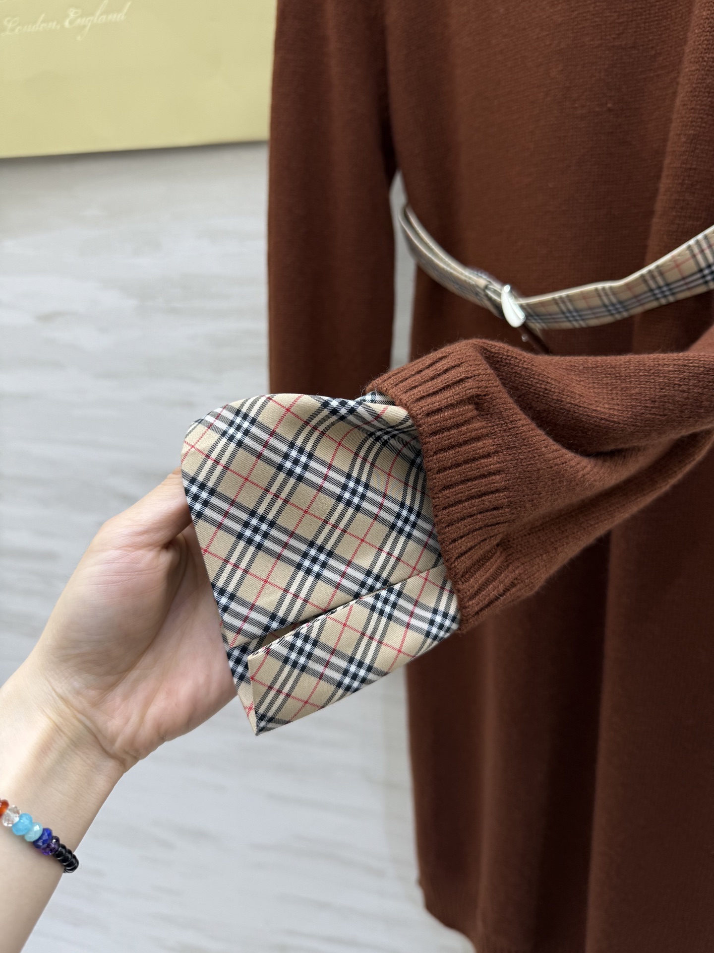 #Burberr♡新款 英伦风高领毛衣裙 定制100%羊毛纱线亲肤保暖 高品质定制 现货首发size：S