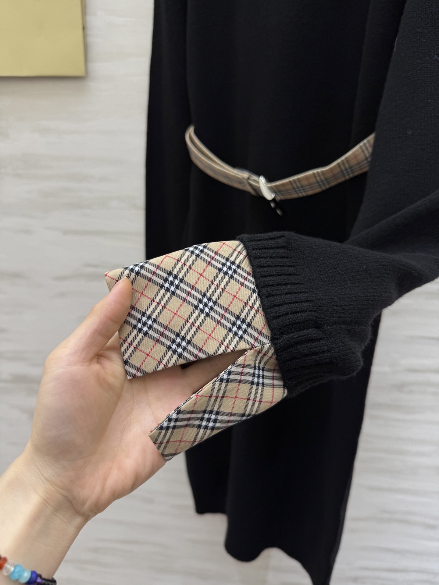 #Burberr♡新款 英伦风高领毛衣裙 定制100%羊毛纱线亲肤保暖 高品质定制 现货首发size：S