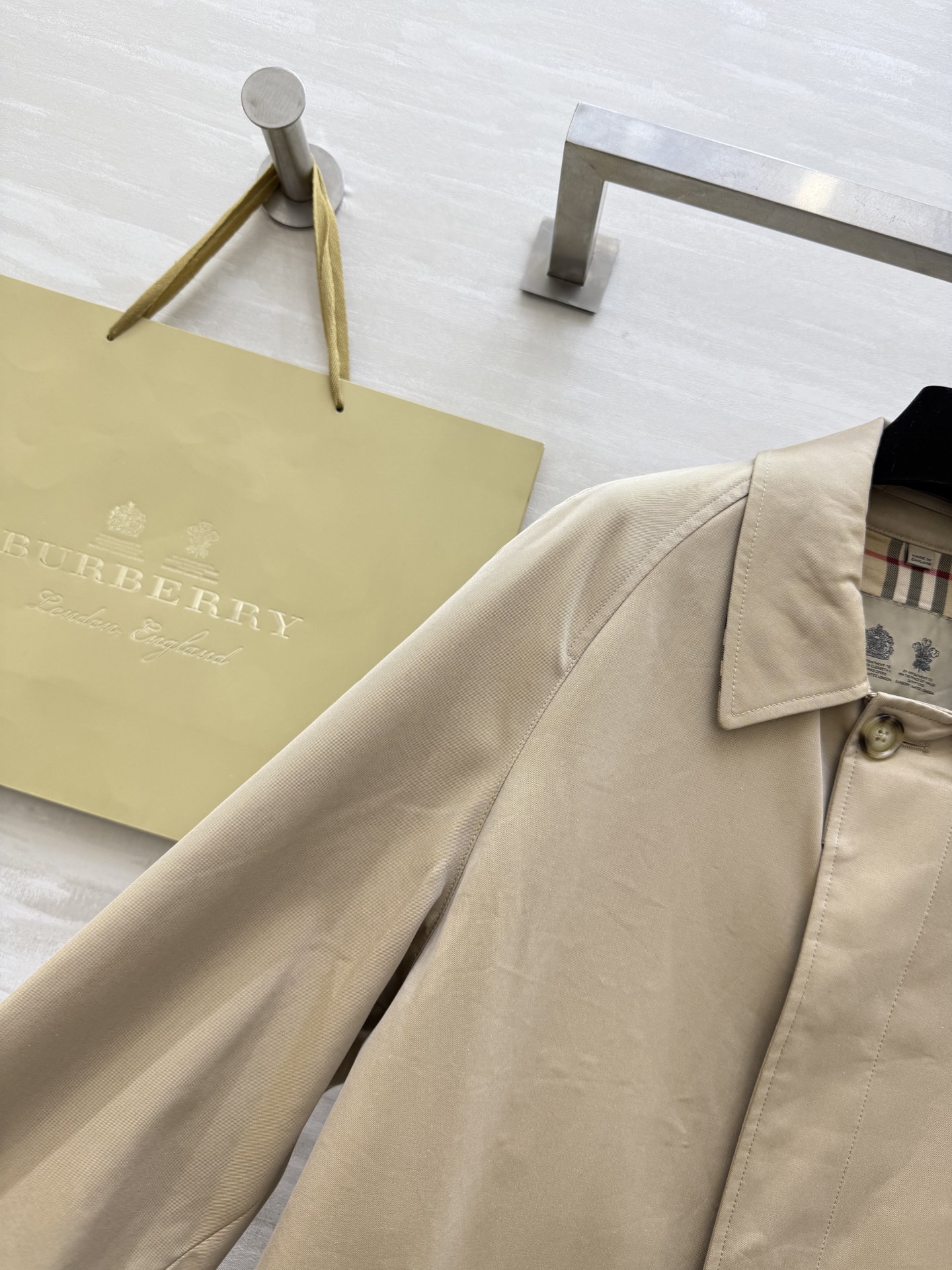 #Burberr♡男士系列 卡姆登风衣 高品质定制 现货首发size：S/M/L/XL/XXL（M码胸围