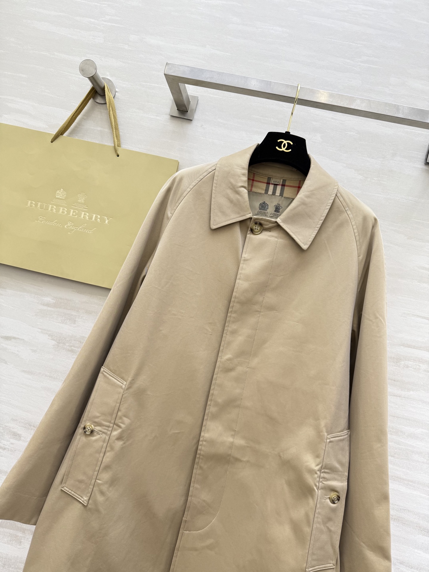 #Burberr♡男士系列 卡姆登风衣 高品质定制 现货首发size：S/M/L/XL/XXL（M码胸围