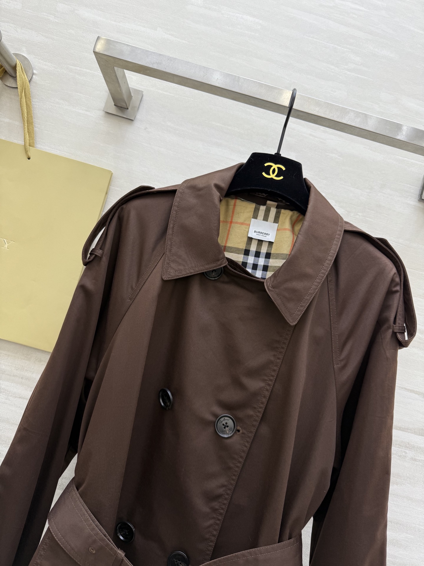 #Burburr♡²⁶早春新款 内里格纹风衣外套 高品质定制 现货首发size：S/M/L（s码胸围：1