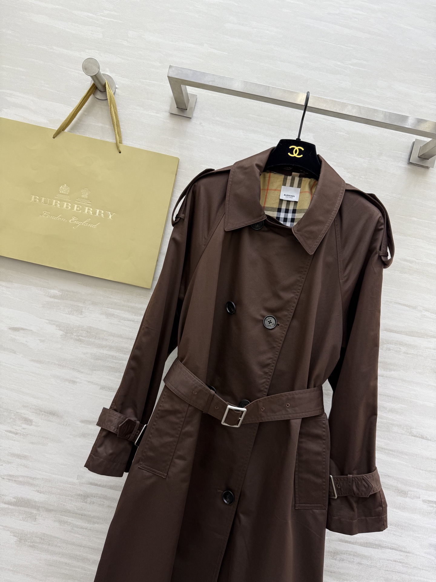 #Burburr♡²⁶早春新款 内里格纹风衣外套 高品质定制 现货首发size：S/M/L（s码胸围：1