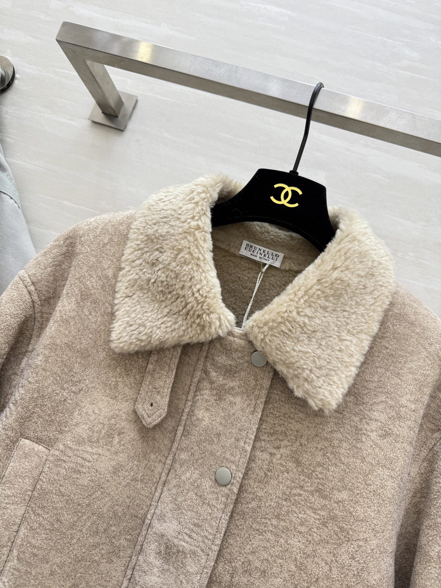 #Brunello Cucinell♡环保皮毛一体夹克外套 复古时髦 高品质定制 现货首发size：S/