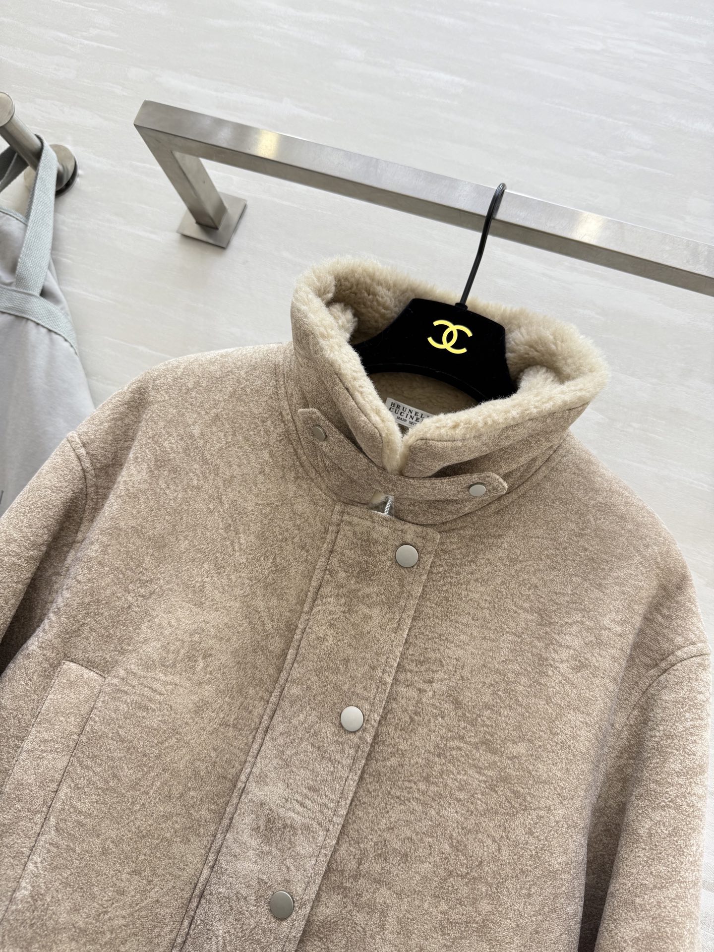 #Brunello Cucinell♡环保皮毛一体夹克外套 复古时髦 高品质定制 现货首发size：S/