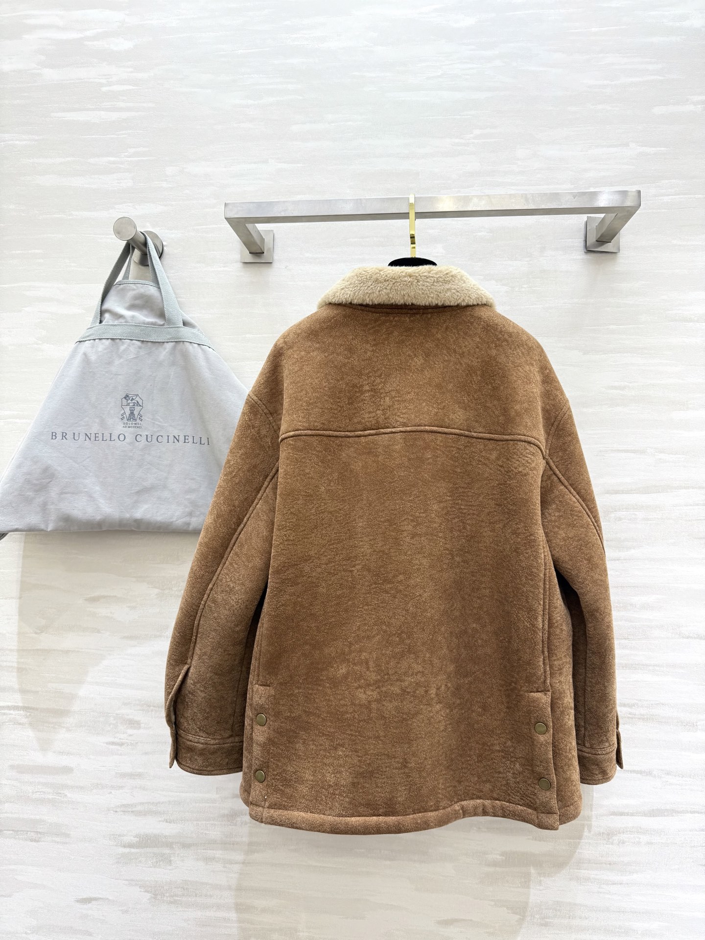 #Brunello Cucinell♡环保皮毛一体夹克外套 复古时髦 高品质定制 现货首发size：S/