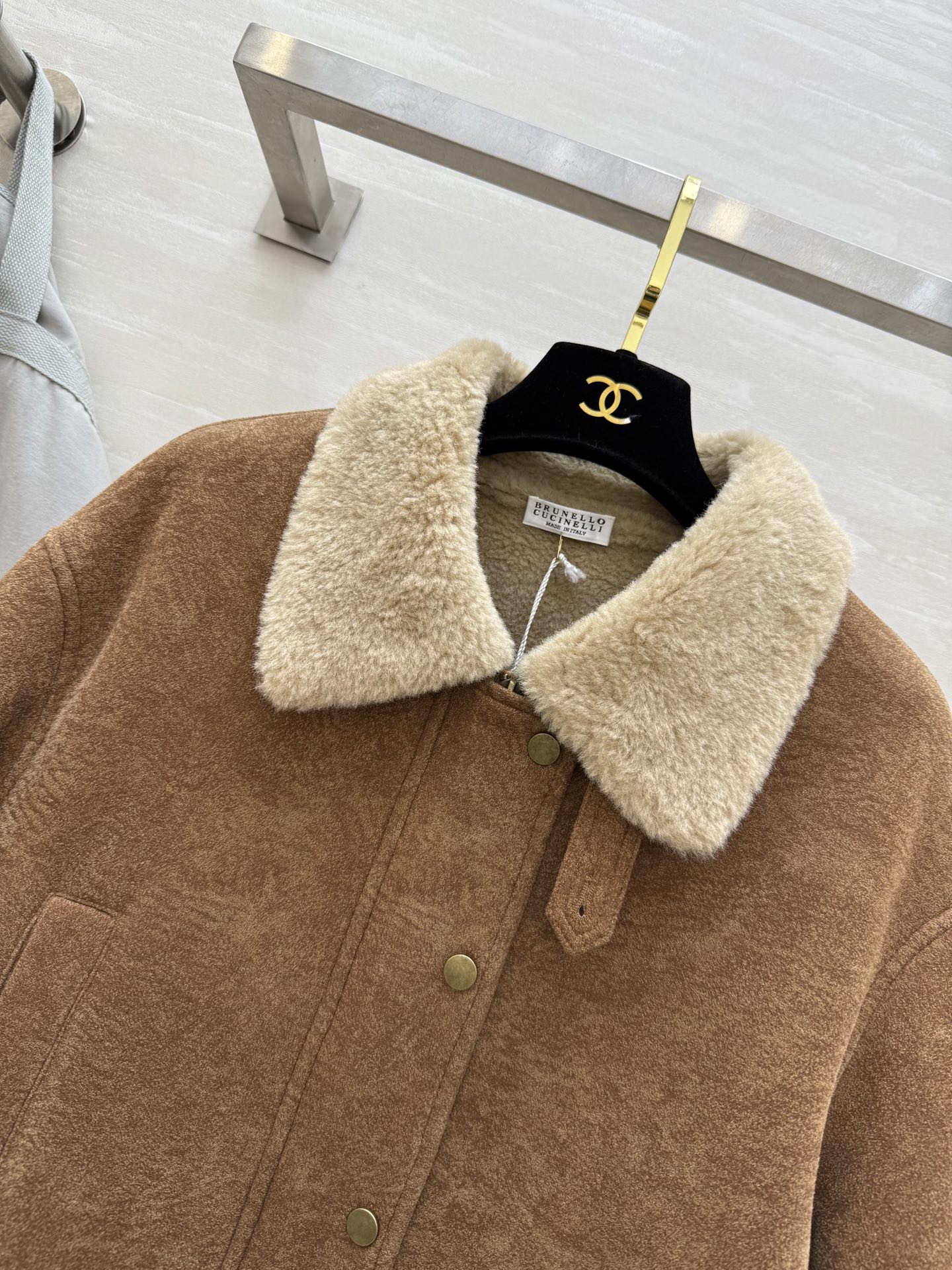 #Brunello Cucinell♡环保皮毛一体夹克外套 复古时髦 高品质定制 现货首发size：S/