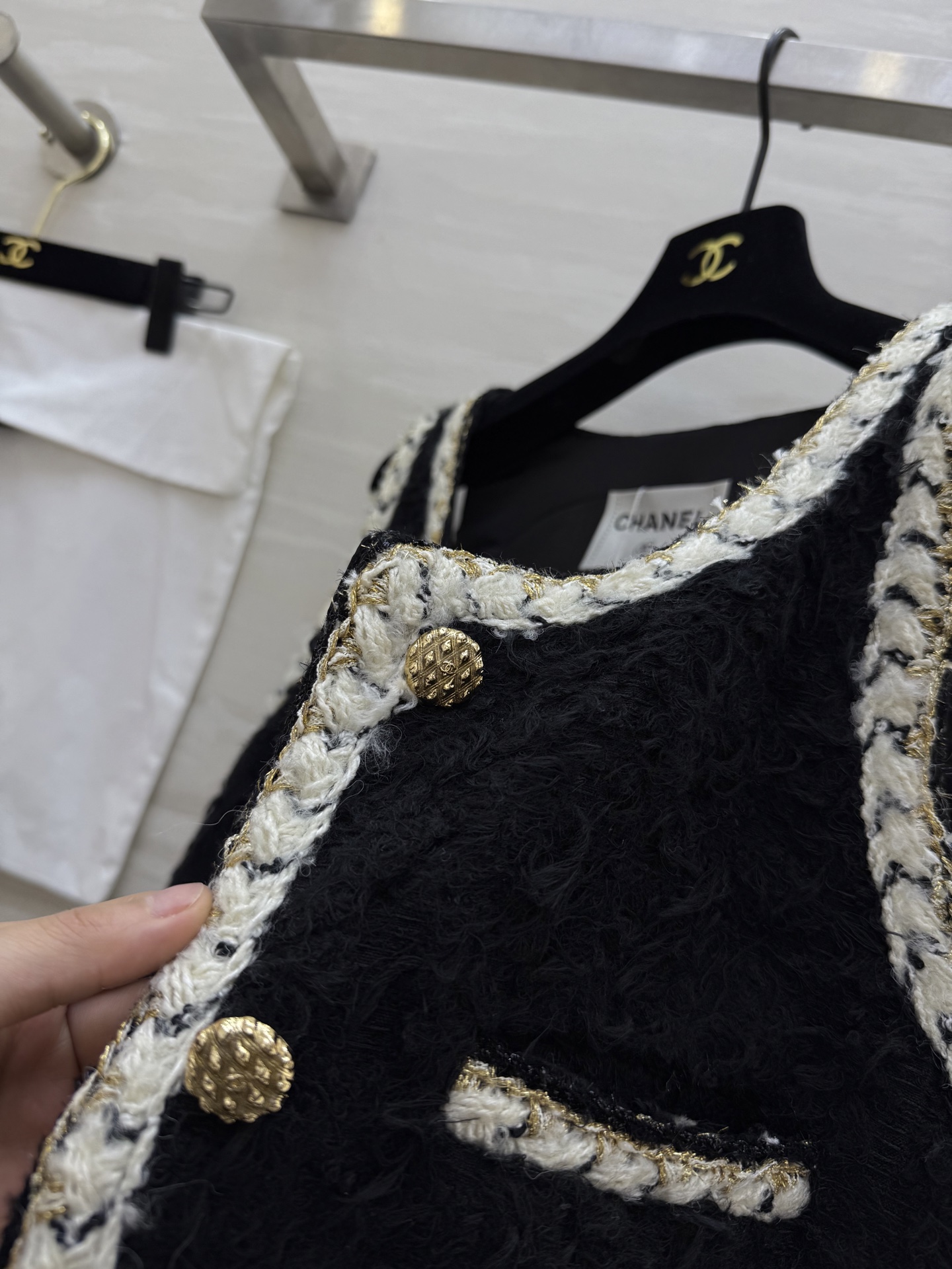 #Chane♡²⁵k最美背心裙 千金感 重工长毛小香风面料 高品质定制 现货首发size：S/M/L（s