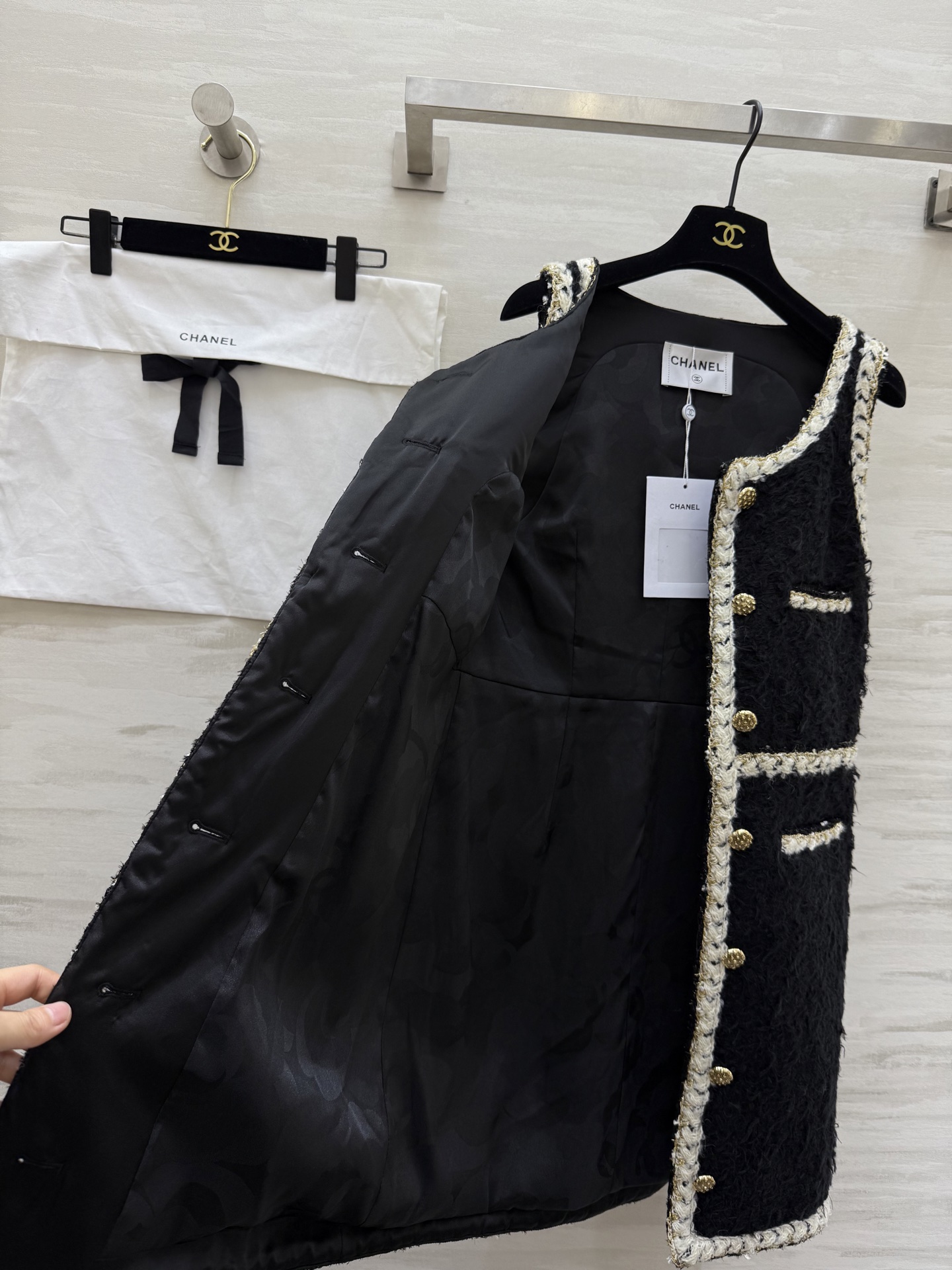 #Chane♡²⁵k最美背心裙 千金感 重工长毛小香风面料 高品质定制 现货首发size：S/M/L（s