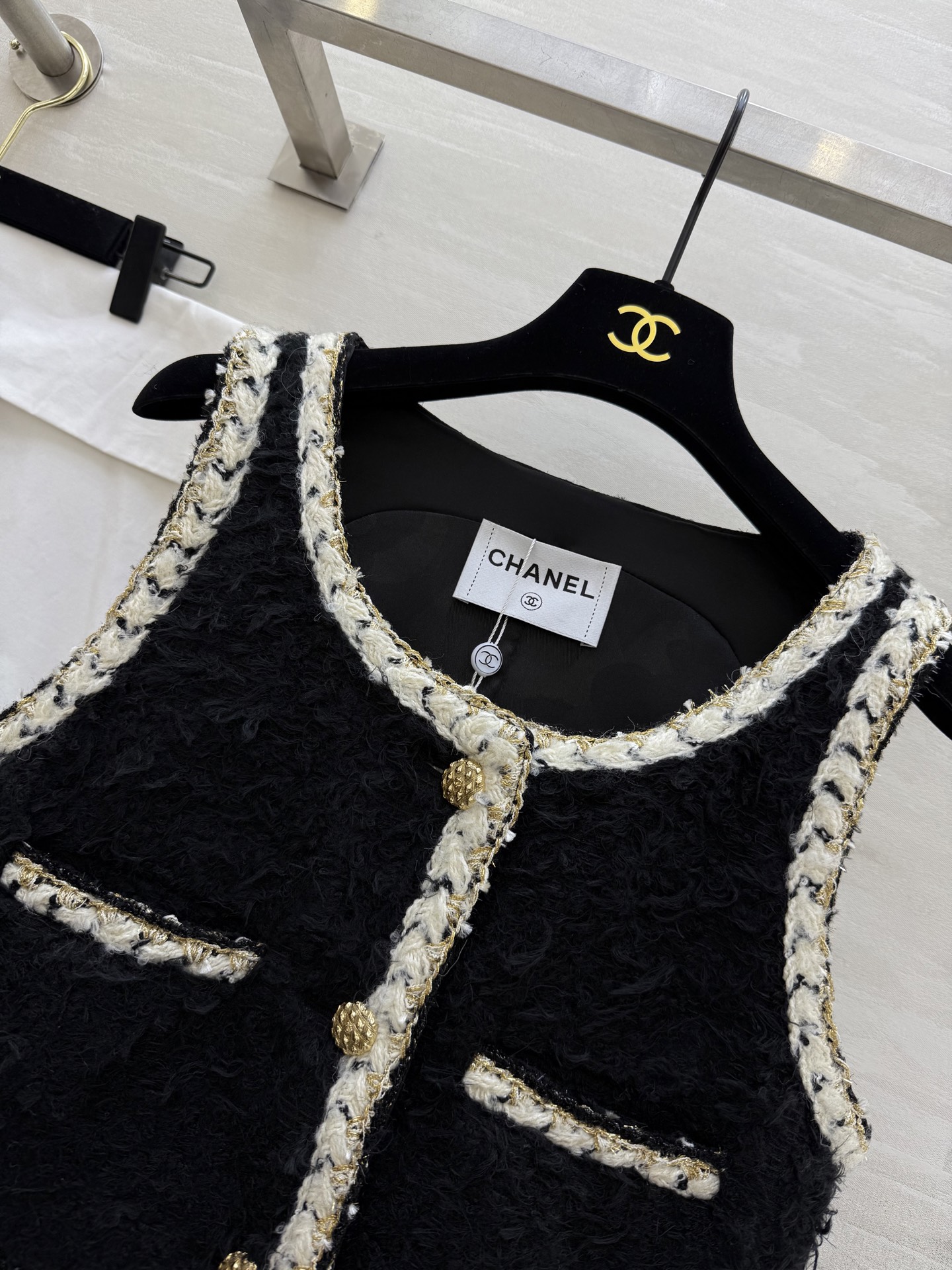 #Chane♡²⁵k最美背心裙 千金感 重工长毛小香风面料 高品质定制 现货首发size：S/M/L（s