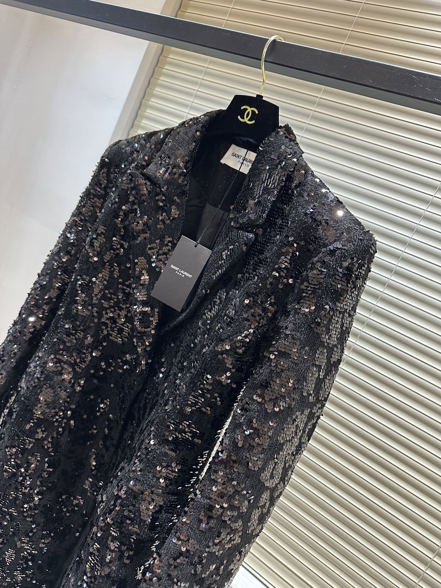 #ysl 重工亮片西装式大衣 高品质定制 现货首发size：S/M/L/XL（）