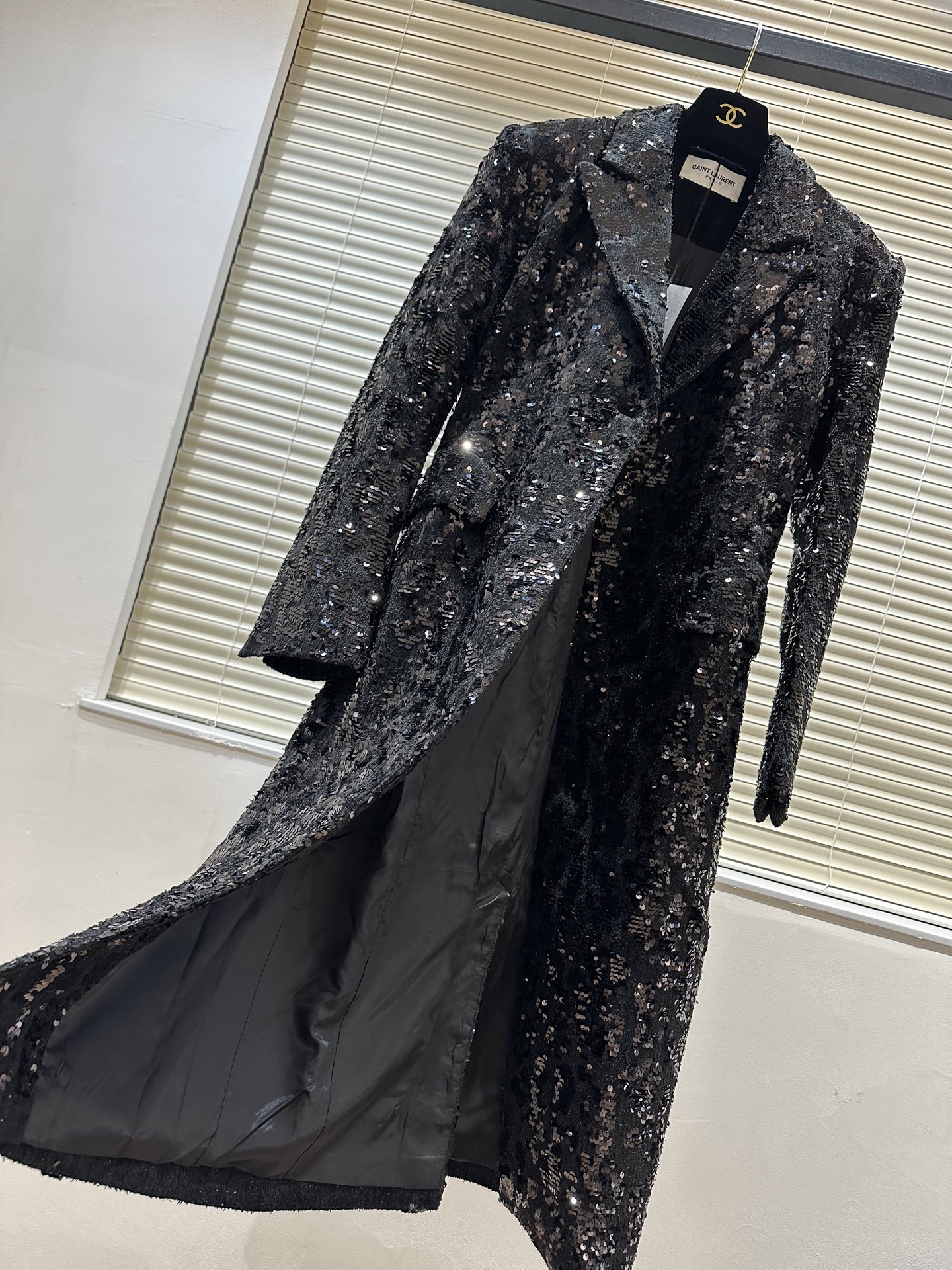 #ysl 重工亮片西装式大衣 高品质定制 现货首发size：S/M/L/XL（）