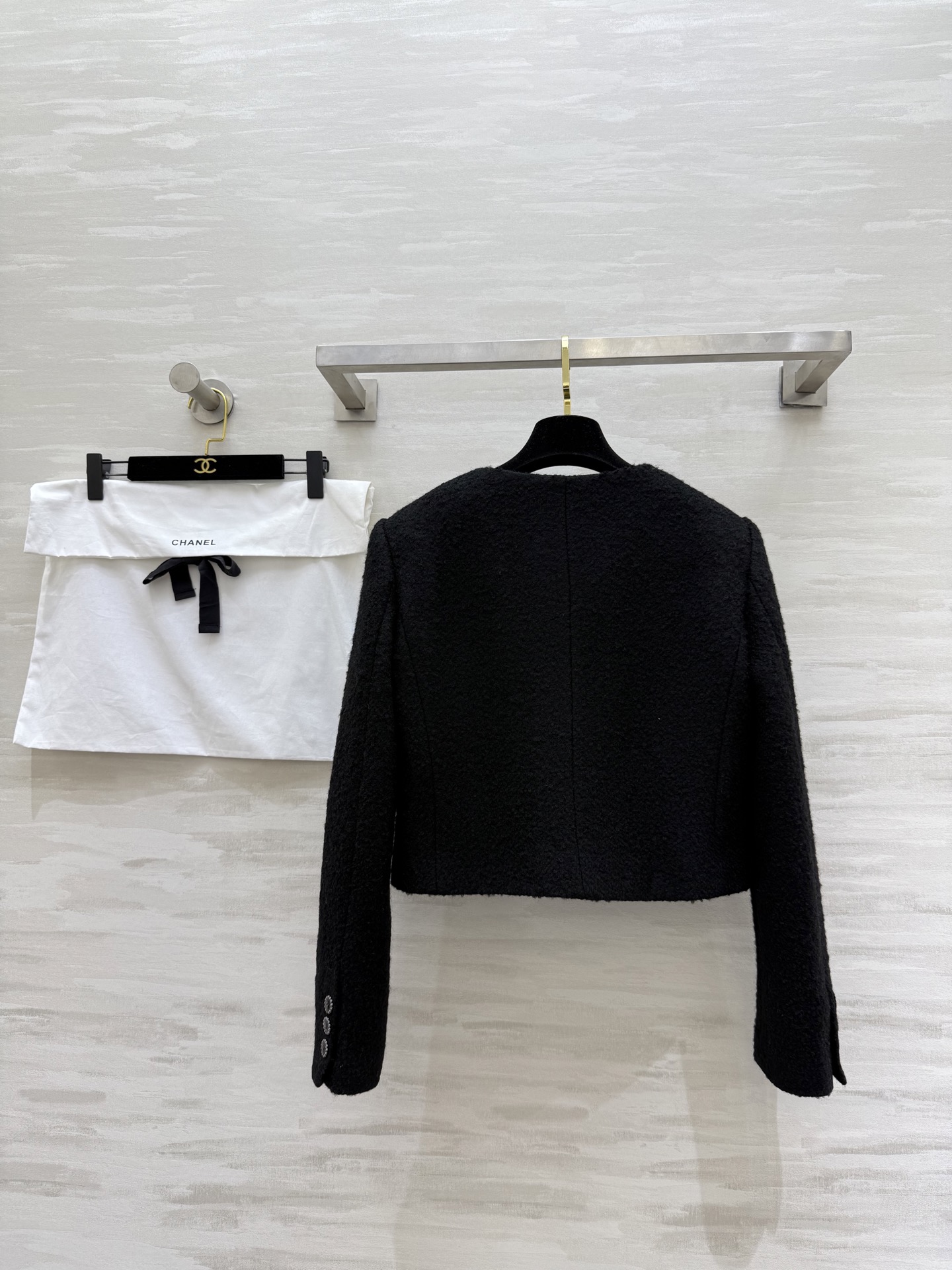 #Chane♡²⁵k 双排扣羊毛花呢外套 高品质定制 现货首发size：S/M/L（s码胸围：92，衣长