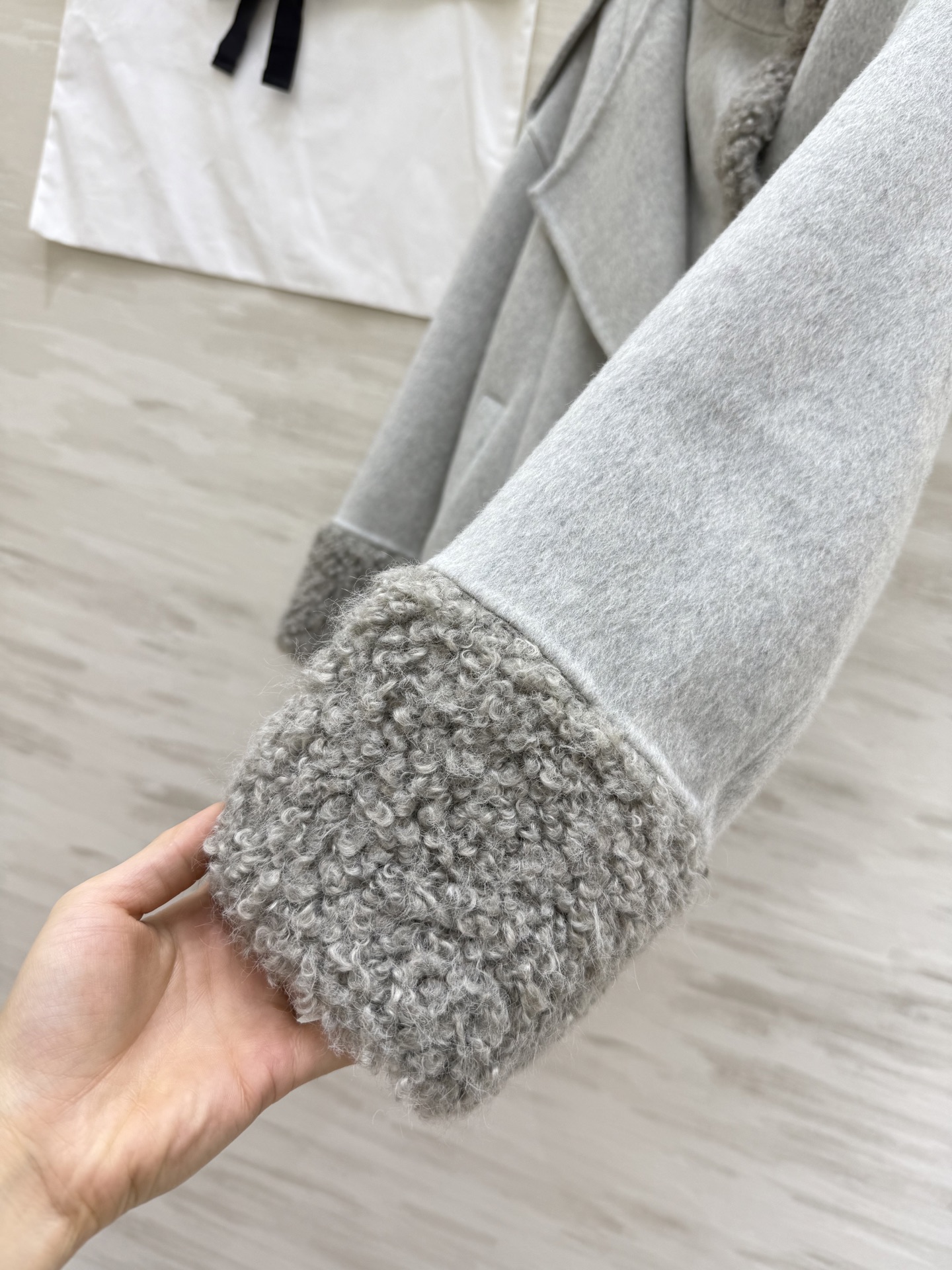 #Chane♡羊羔毛双面羊毛呢外套 高品质定制 现货首发size：S/M/L（s码肩宽：56，胸围：12