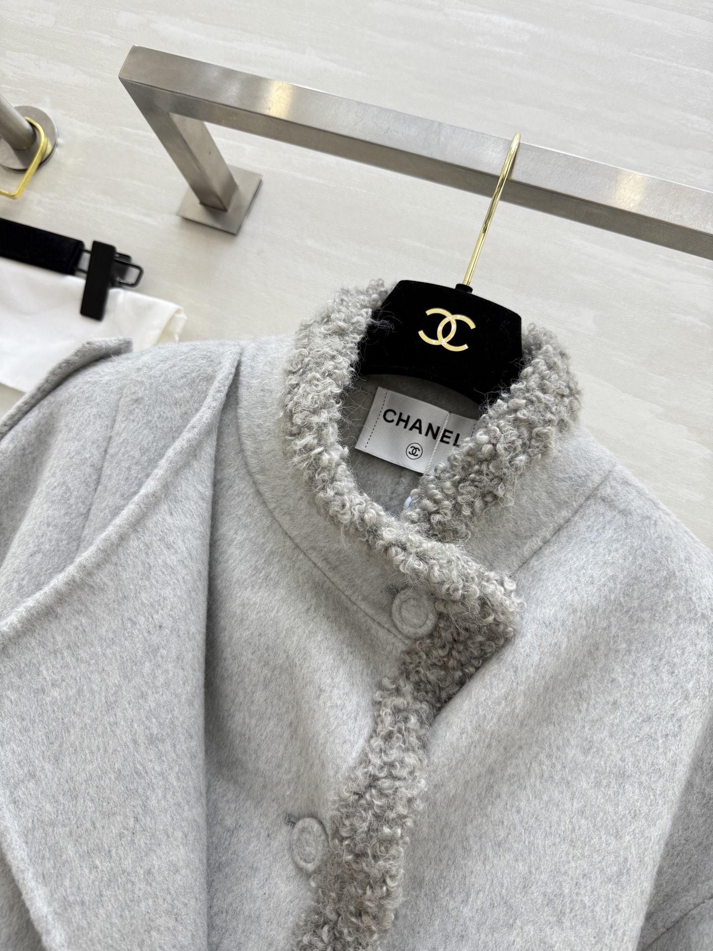 #Chane♡羊羔毛双面羊毛呢外套 高品质定制 现货首发size：S/M/L（s码肩宽：56，胸围：12