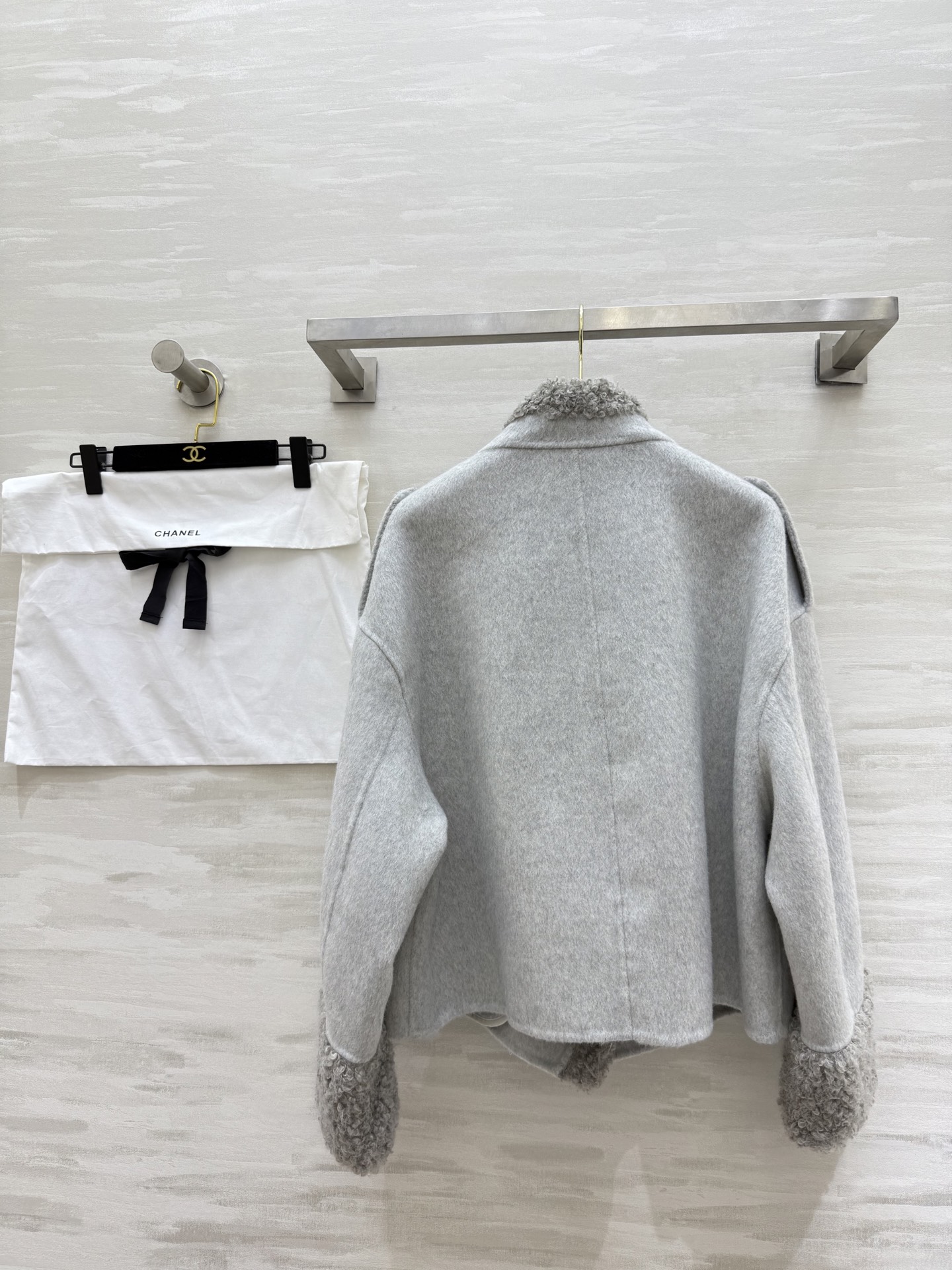 #Chane♡羊羔毛双面羊毛呢外套 高品质定制 现货首发size：S/M/L（s码肩宽：56，胸围：12