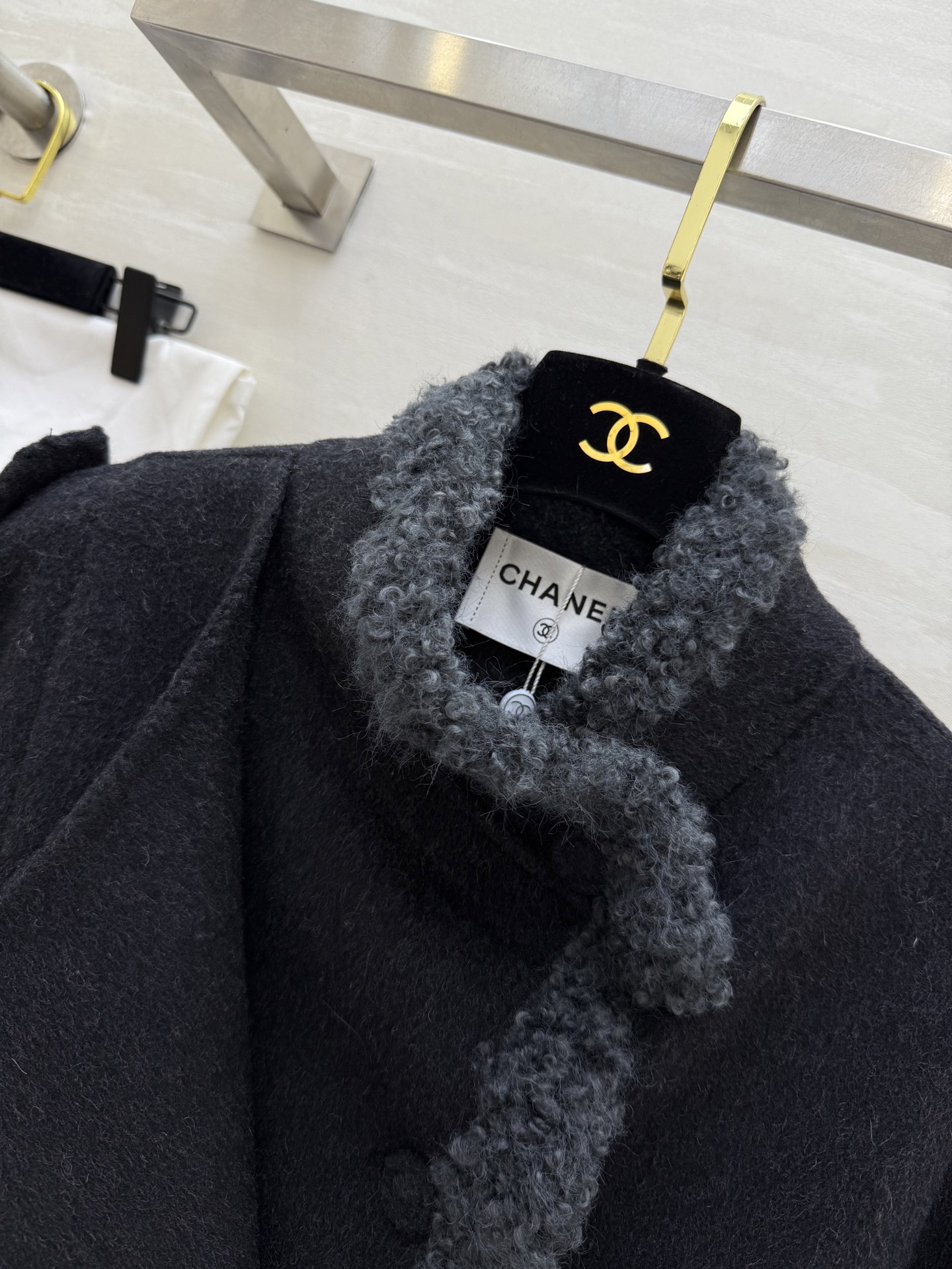 #Chane♡羊羔毛双面羊毛呢外套 高品质定制 现货首发size：S/M/L（s码肩宽：56，胸围：12