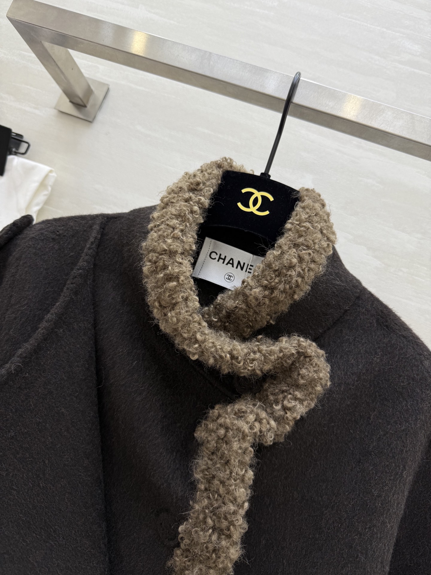 #Chane♡羊羔毛双面羊毛呢外套 高品质定制 现货首发size：S/M/L（s码肩宽：56，胸围：12