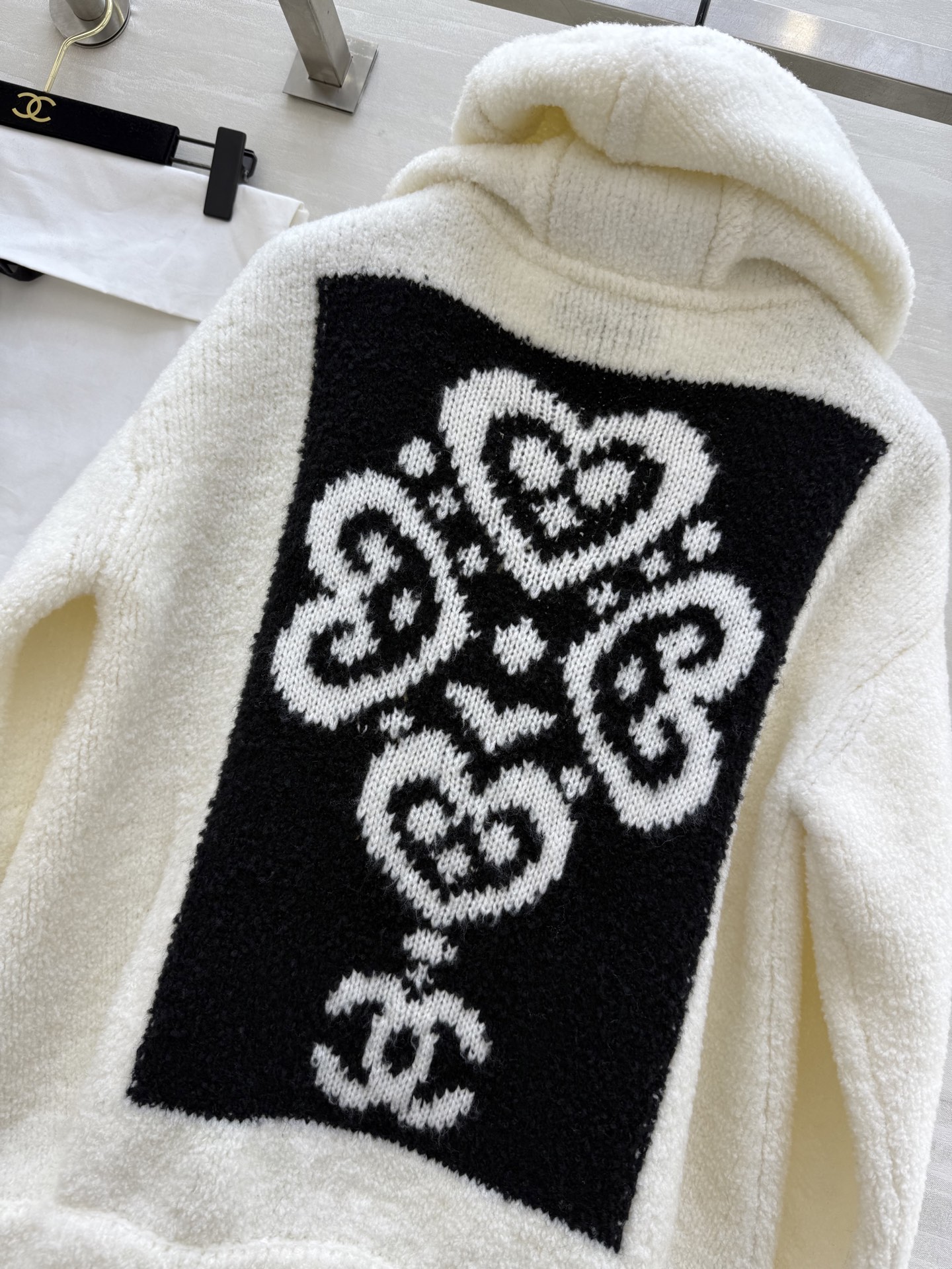 #Chane♡²⁵N 滑雪系列 连帽绒感针织外套 原版开发 高品质定制 现货首发size：36/38/4