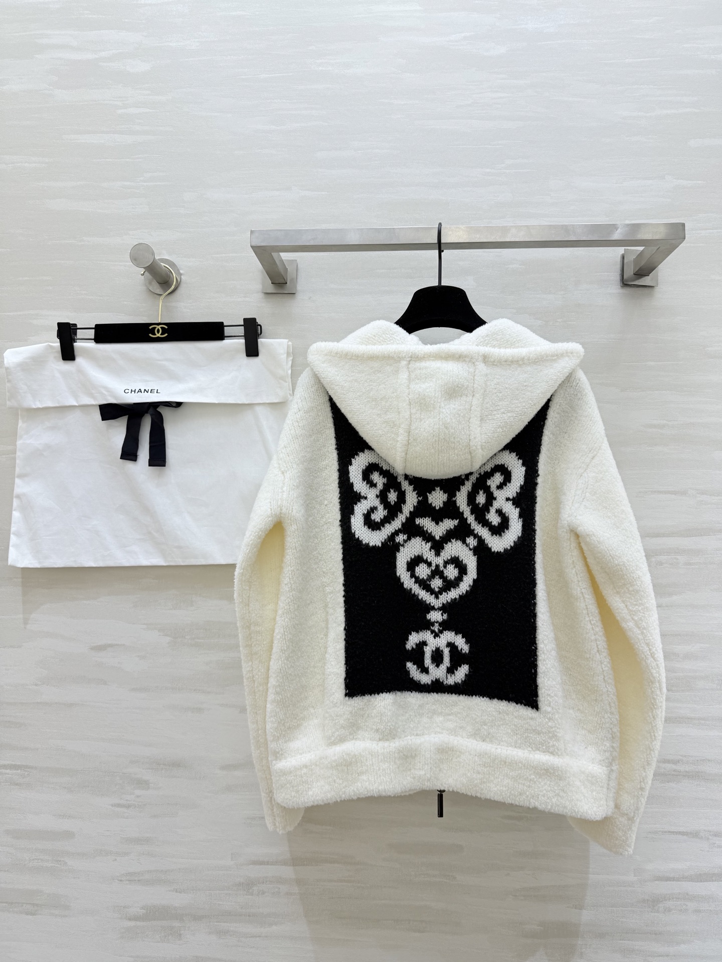 #Chane♡²⁵N 滑雪系列 连帽绒感针织外套 原版开发 高品质定制 现货首发size：36/38/4