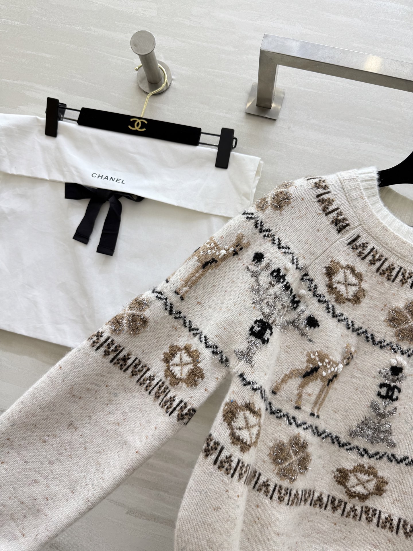 #Chane♡²⁵N 滑雪系列 麋鹿彩纱毛衣 麋鹿图案+圣诞树配色 上身满满圣诞气氛 原版开发 高品质定