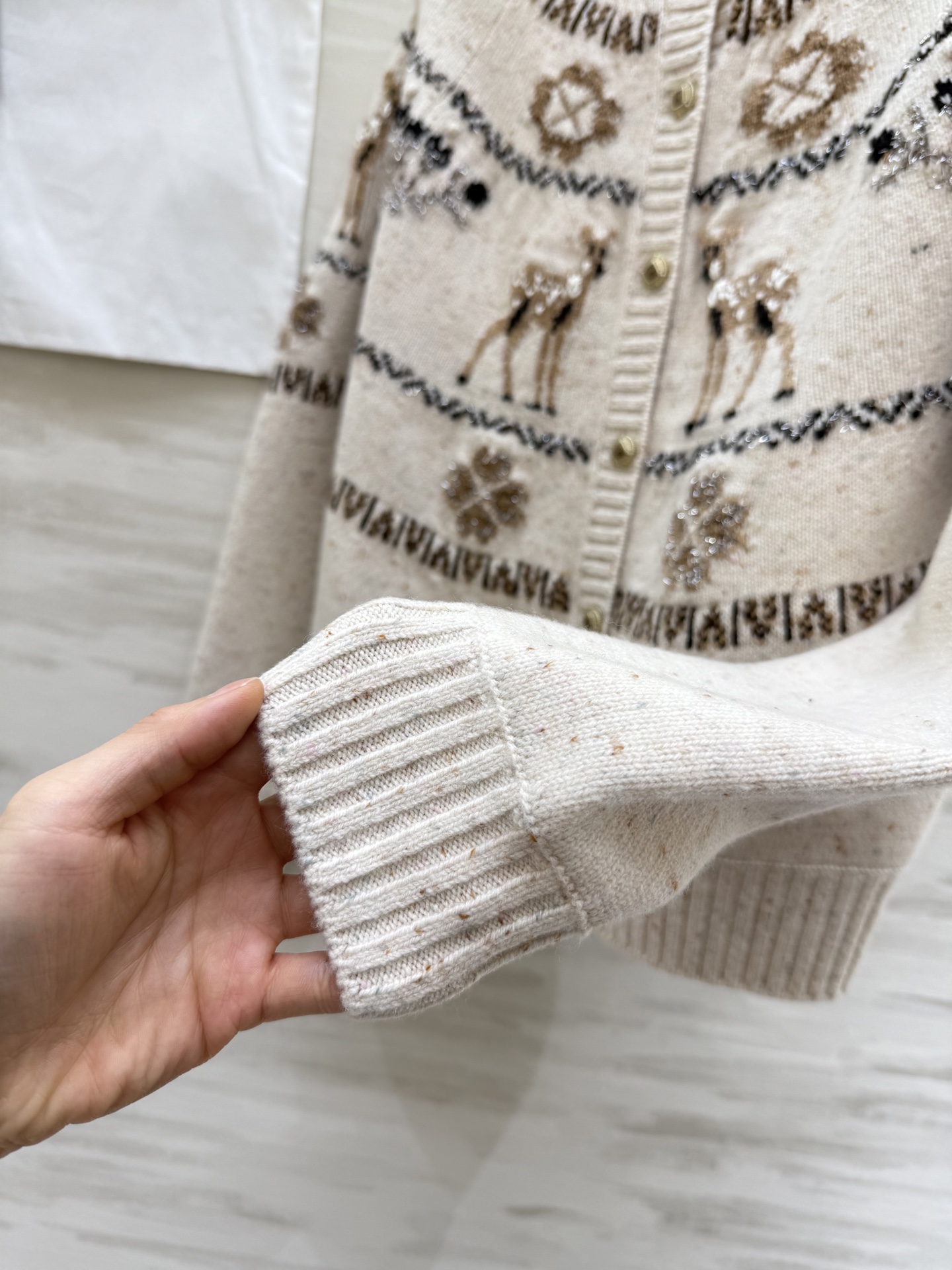 #Chane♡²⁵N 滑雪系列 麋鹿彩纱开衫 麋鹿图案+圣诞树配色 上身满满圣诞气氛 原版开发 高品质定