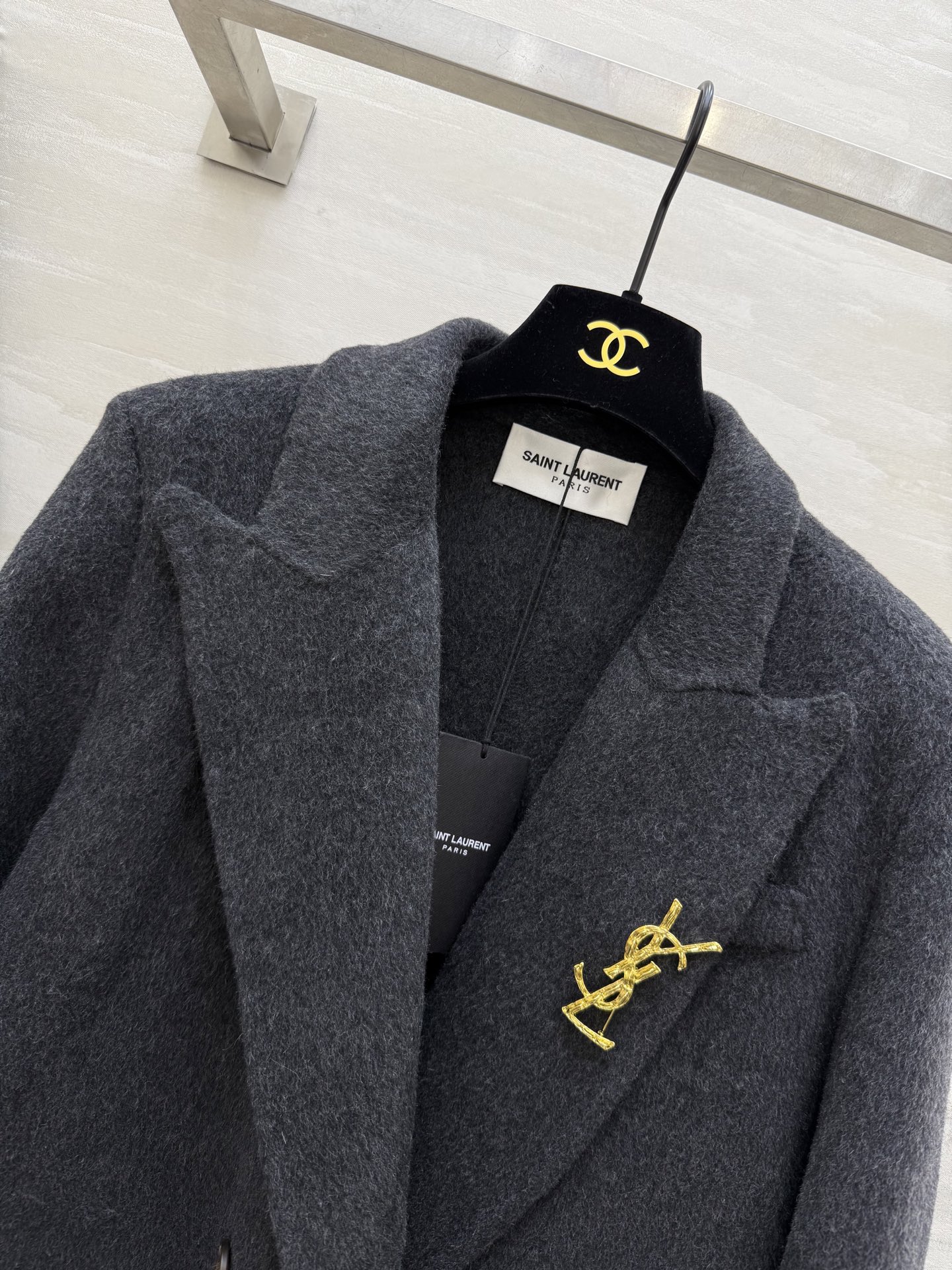 #ysl 双面羊毛呢西装外套 高品质定制 现货首发size：S/M/L/XL（S码肩宽：40，胸围：11