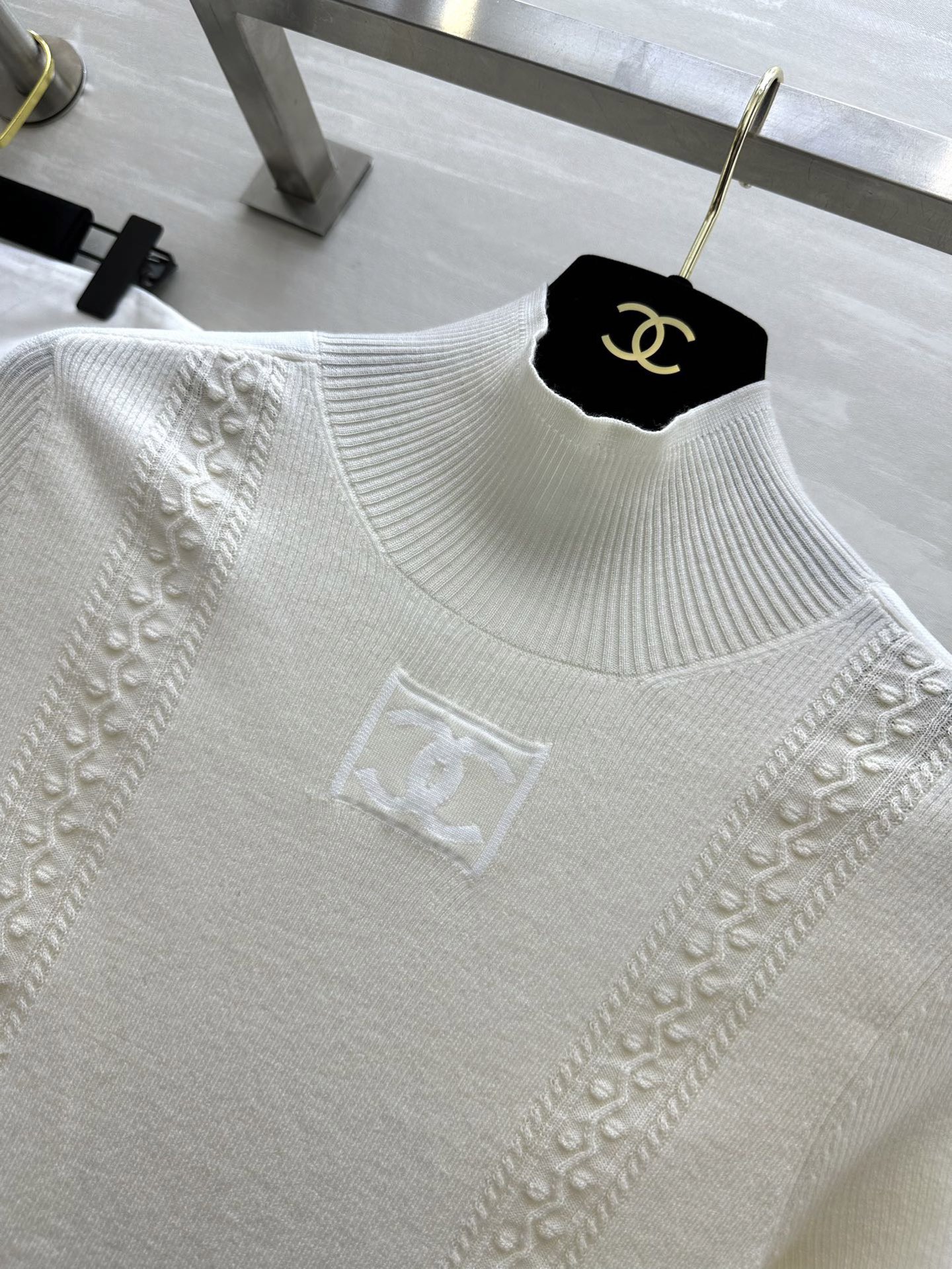 #Chane♡滑雪⛷️系列 双C 字母长袖高领打底 原版开发 对版定制纱线🧶 高品质 现货首发size：