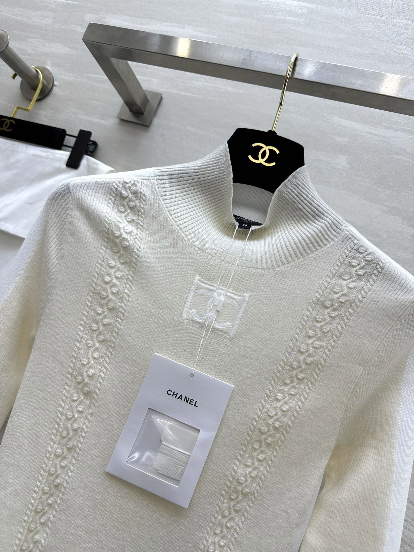 #Chane♡滑雪⛷️系列 双C 字母长袖高领打底 原版开发 对版定制纱线🧶 高品质 现货首发size：