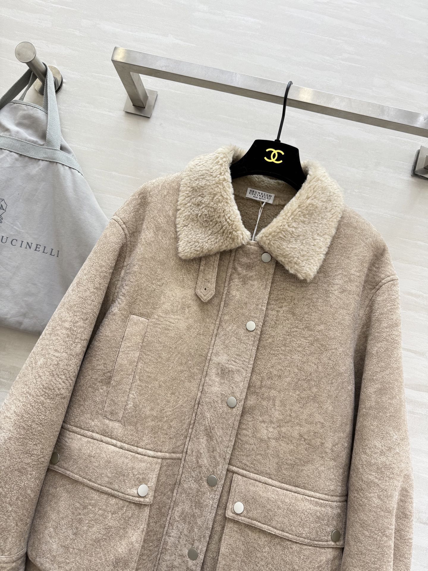 #Brunello Cucinell♡环保皮毛一体夹克外套 复古时髦 高品质定制 现货首发size：S/