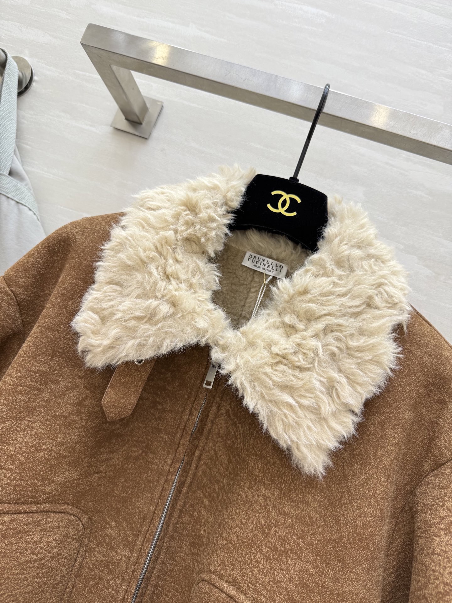 Brunello Cucinell♡羊羔毛麂皮翻领夹克外套 新贵老钱风 高品质定制 现货首发size：S