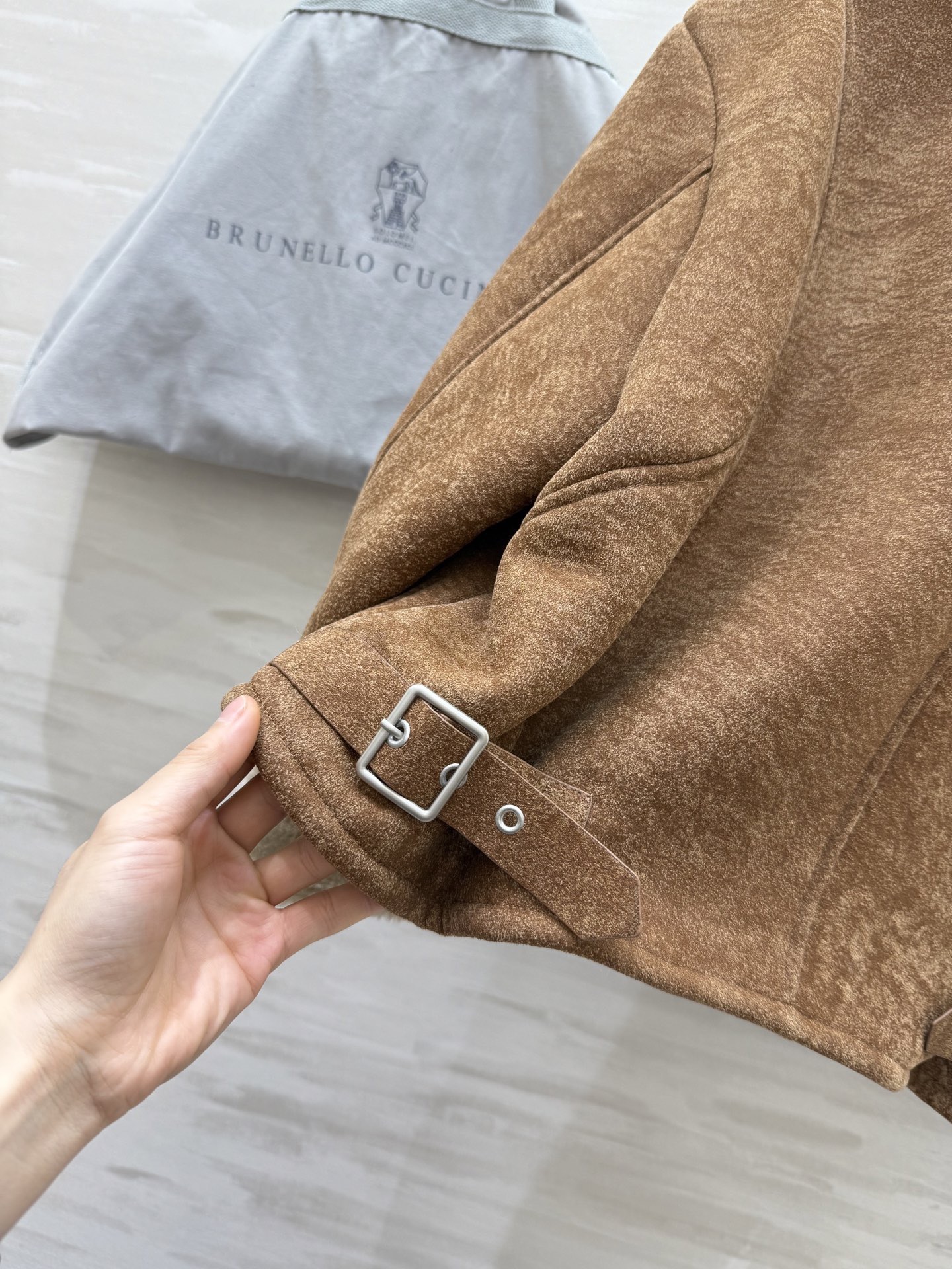 Brunello Cucinell♡羊羔毛麂皮翻领夹克外套 新贵老钱风 高品质定制 现货首发size：S