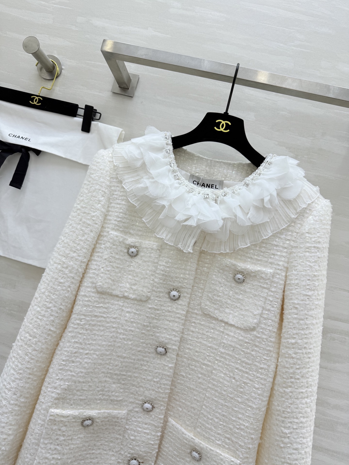 #Chane♡²⁶高级手工坊系列 白月光粗花呢外套 美到极致！专柜14w➕ 珍藏级别单品 高品质定制 现