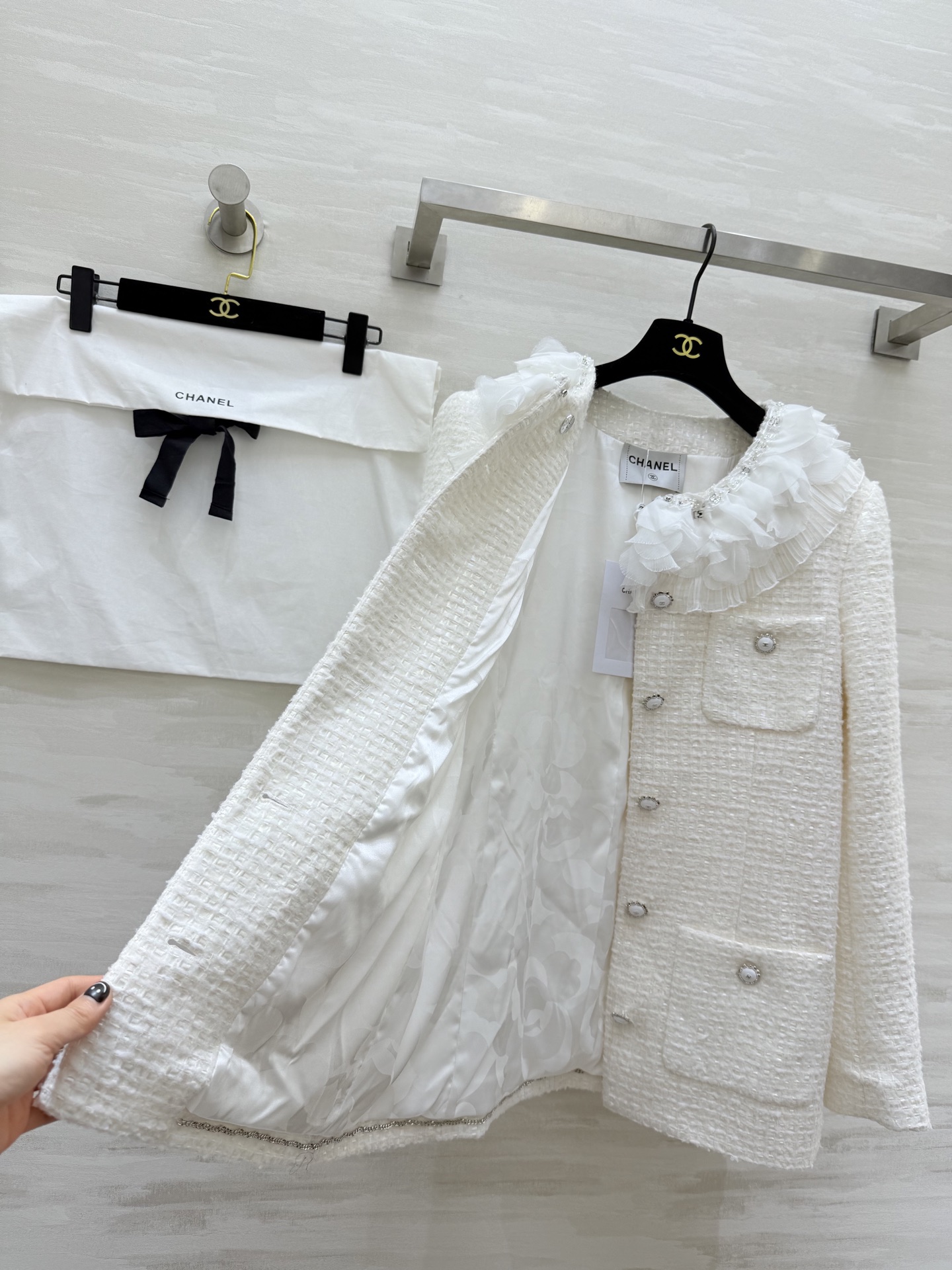 #Chane♡²⁶高级手工坊系列 白月光粗花呢外套 美到极致！专柜14w➕ 珍藏级别单品 高品质定制 现