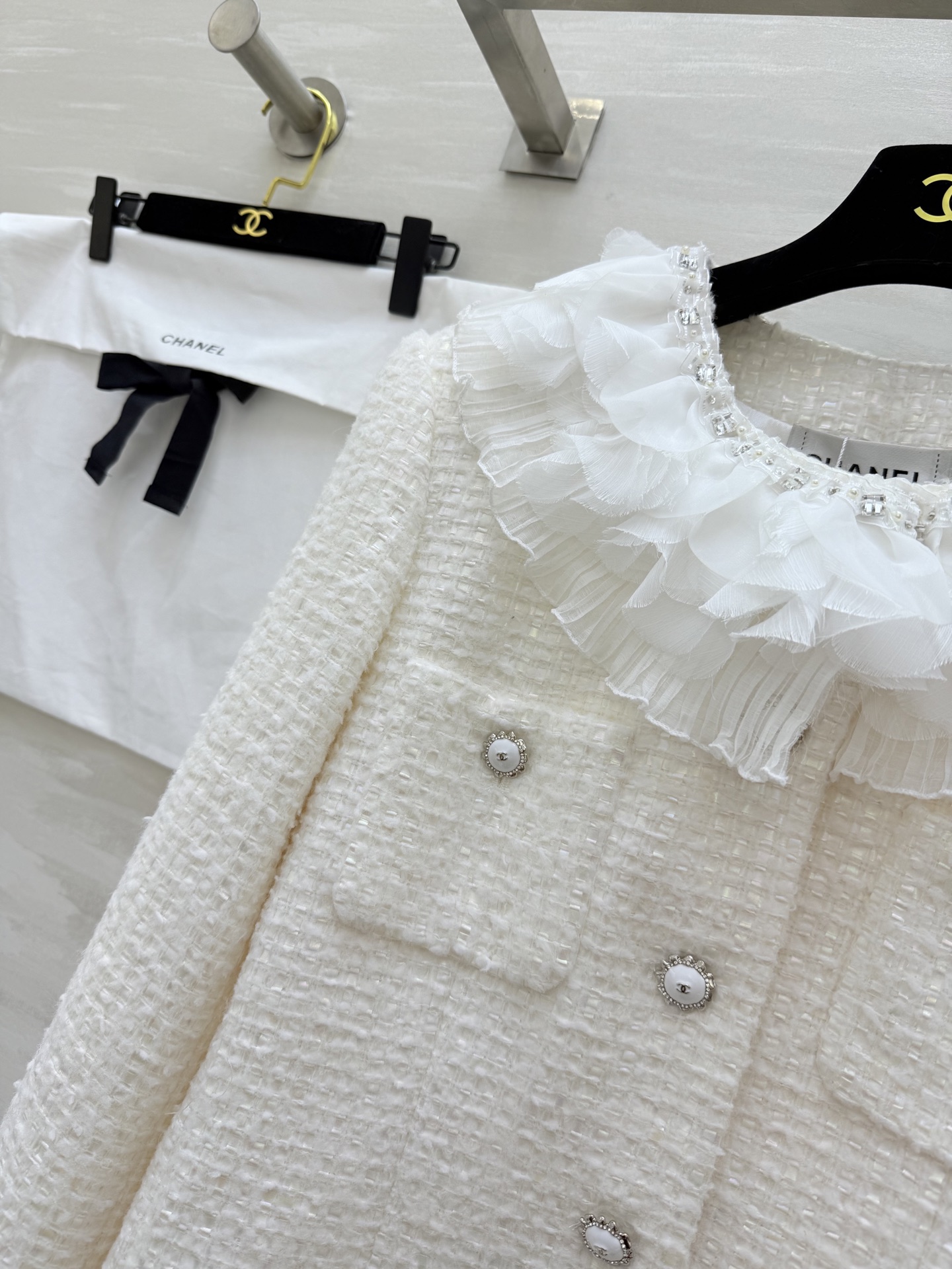 #Chane♡²⁶高级手工坊系列 白月光粗花呢外套 美到极致！专柜14w➕ 珍藏级别单品 高品质定制 现