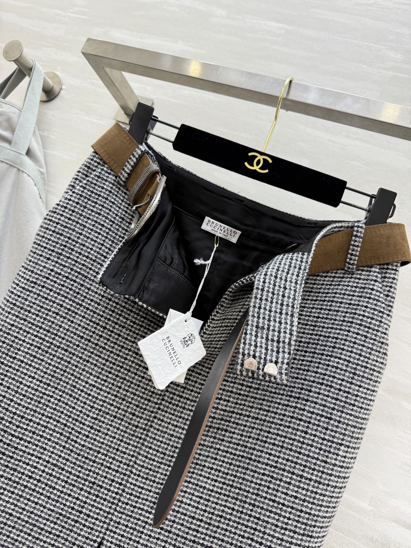 #Brunello Cucinell♡²⁶新款 羊毛格纹西装半裙 高品质定制 现货首发size：S/M/