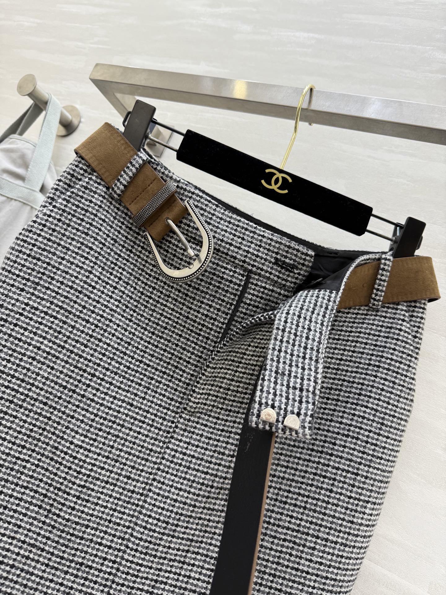 #Brunello Cucinell♡²⁶新款 羊毛格纹西装半裙 高品质定制 现货首发size：S/M/